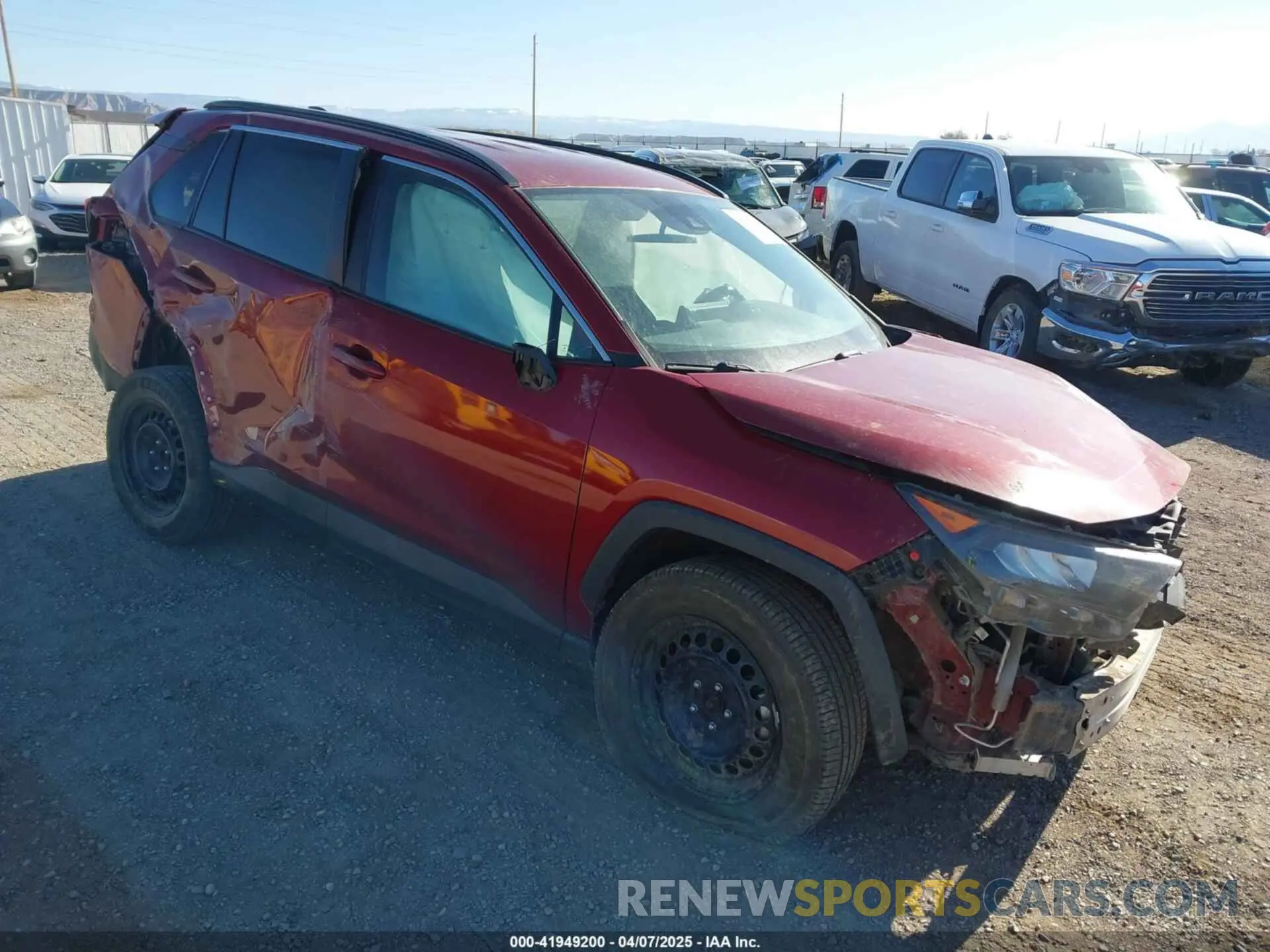 1 Photograph of a damaged car 2T3H1RFV1LW093523 TOYOTA RAV4 2020