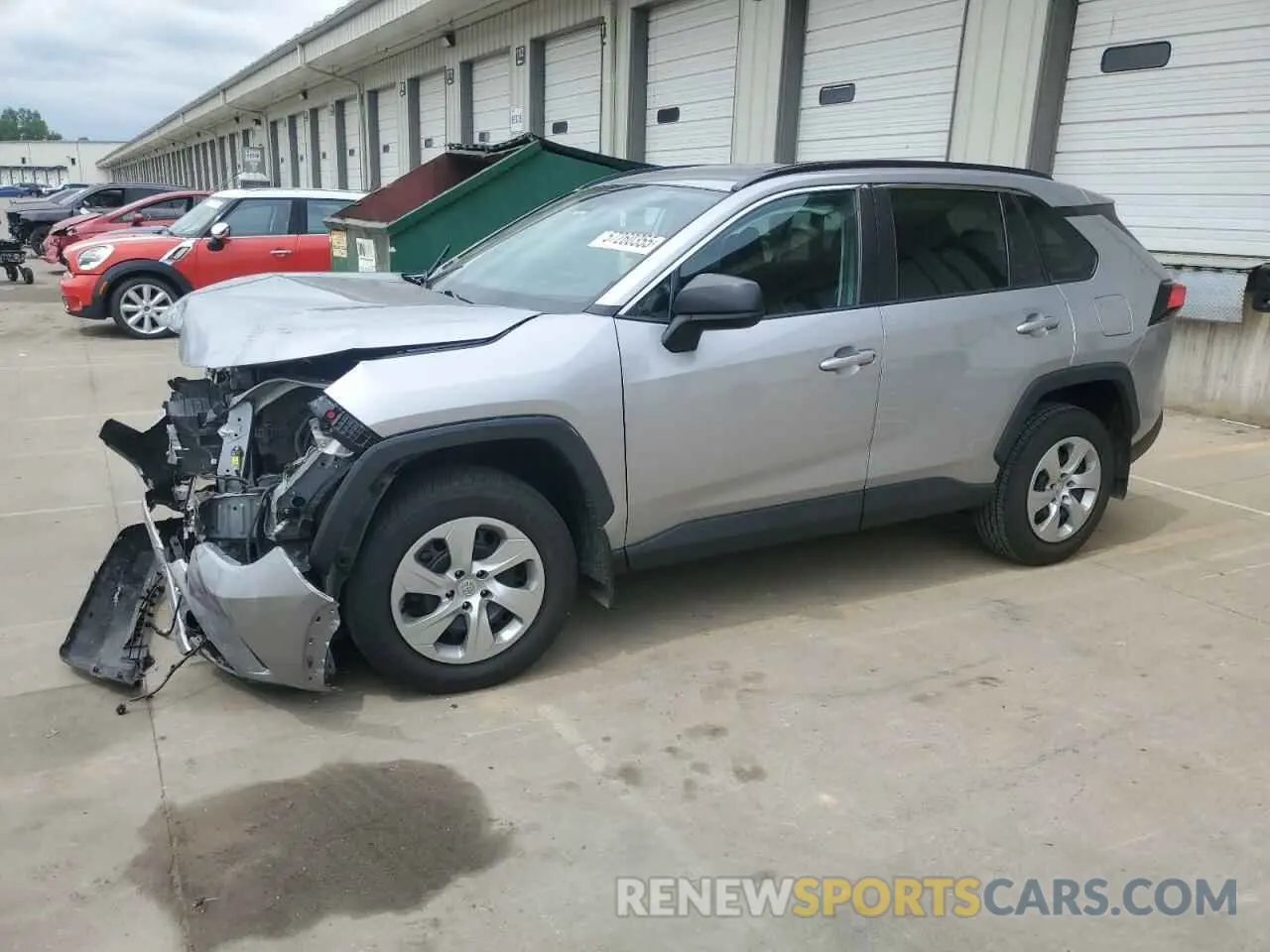 1 Photograph of a damaged car 2T3H1RFV3LC077101 TOYOTA RAV4 2020