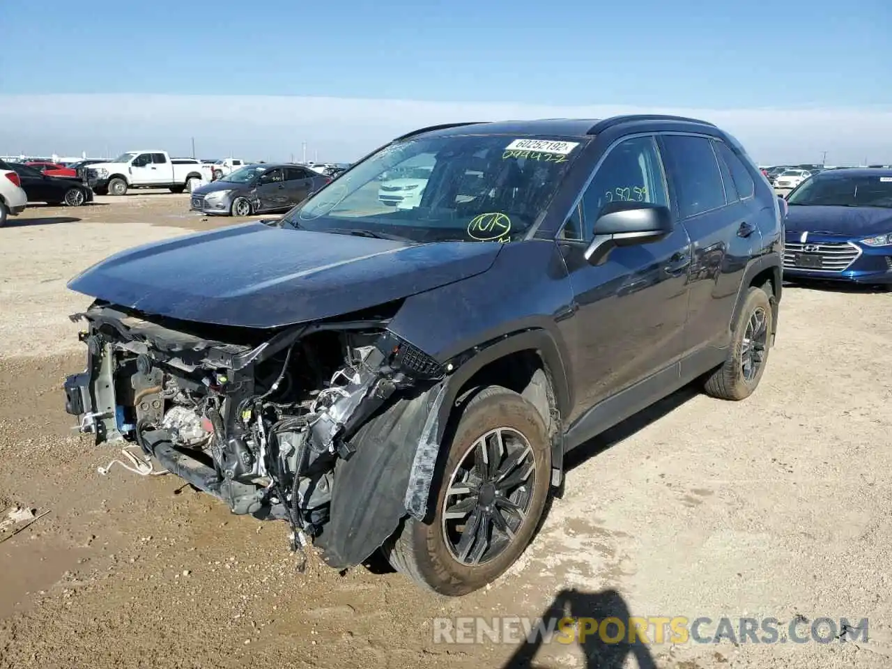 2 Photograph of a damaged car 2T3H1RFV3LW099422 TOYOTA RAV4 2020