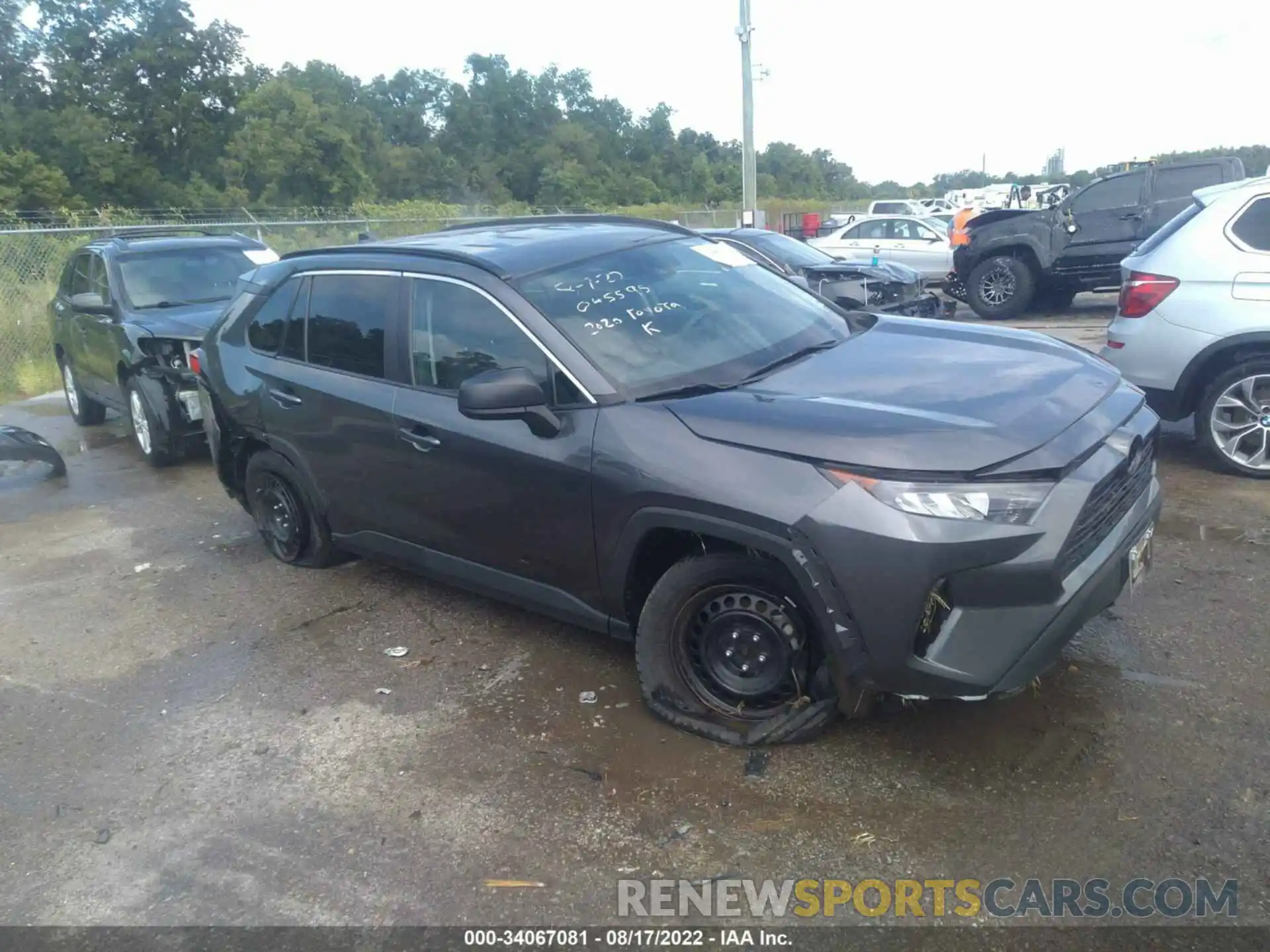 1 Photograph of a damaged car 2T3H1RFV4LC045595 TOYOTA RAV4 2020