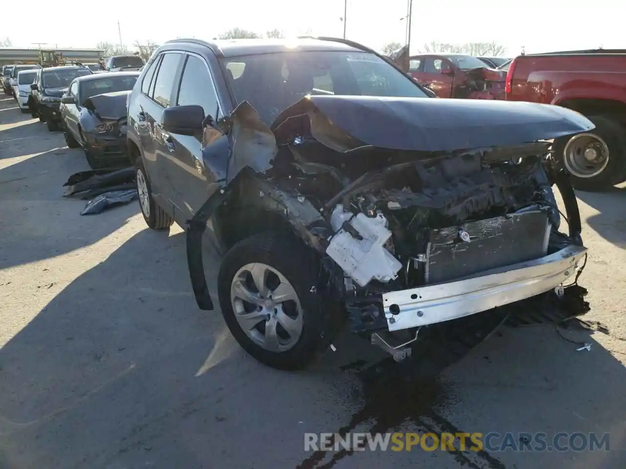 1 Photograph of a damaged car 2T3H1RFV5LC079772 TOYOTA RAV4 2020