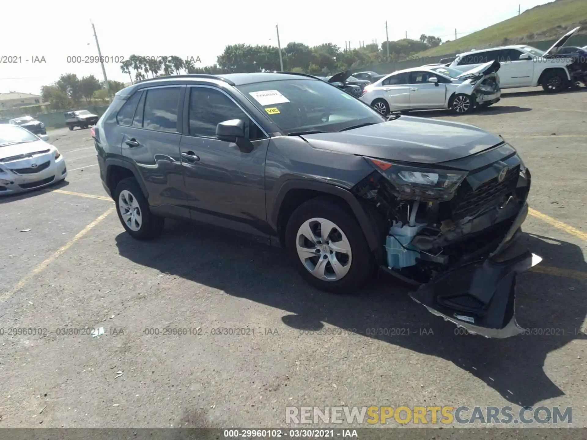 1 Photograph of a damaged car 2T3H1RFV6LC063936 TOYOTA RAV4 2020