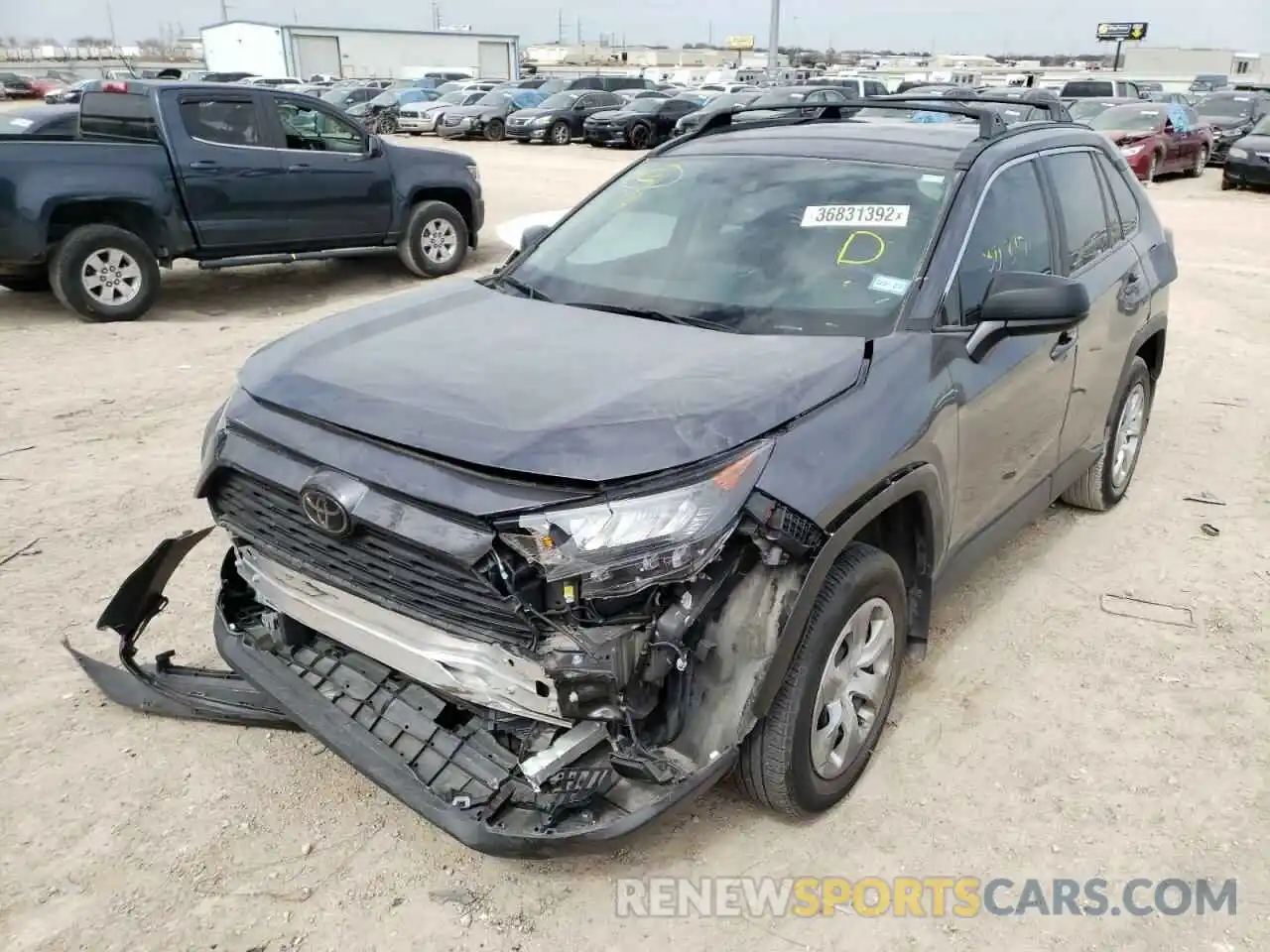 2 Photograph of a damaged car 2T3H1RFV6LW102393 TOYOTA RAV4 2020