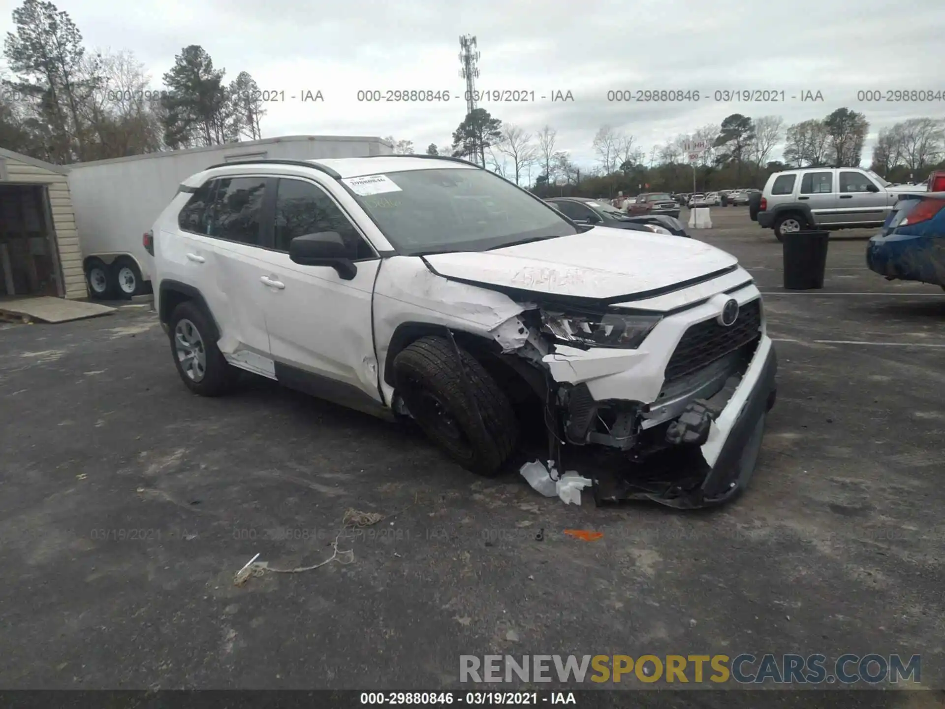 1 Photograph of a damaged car 2T3H1RFV7LC064285 TOYOTA RAV4 2020