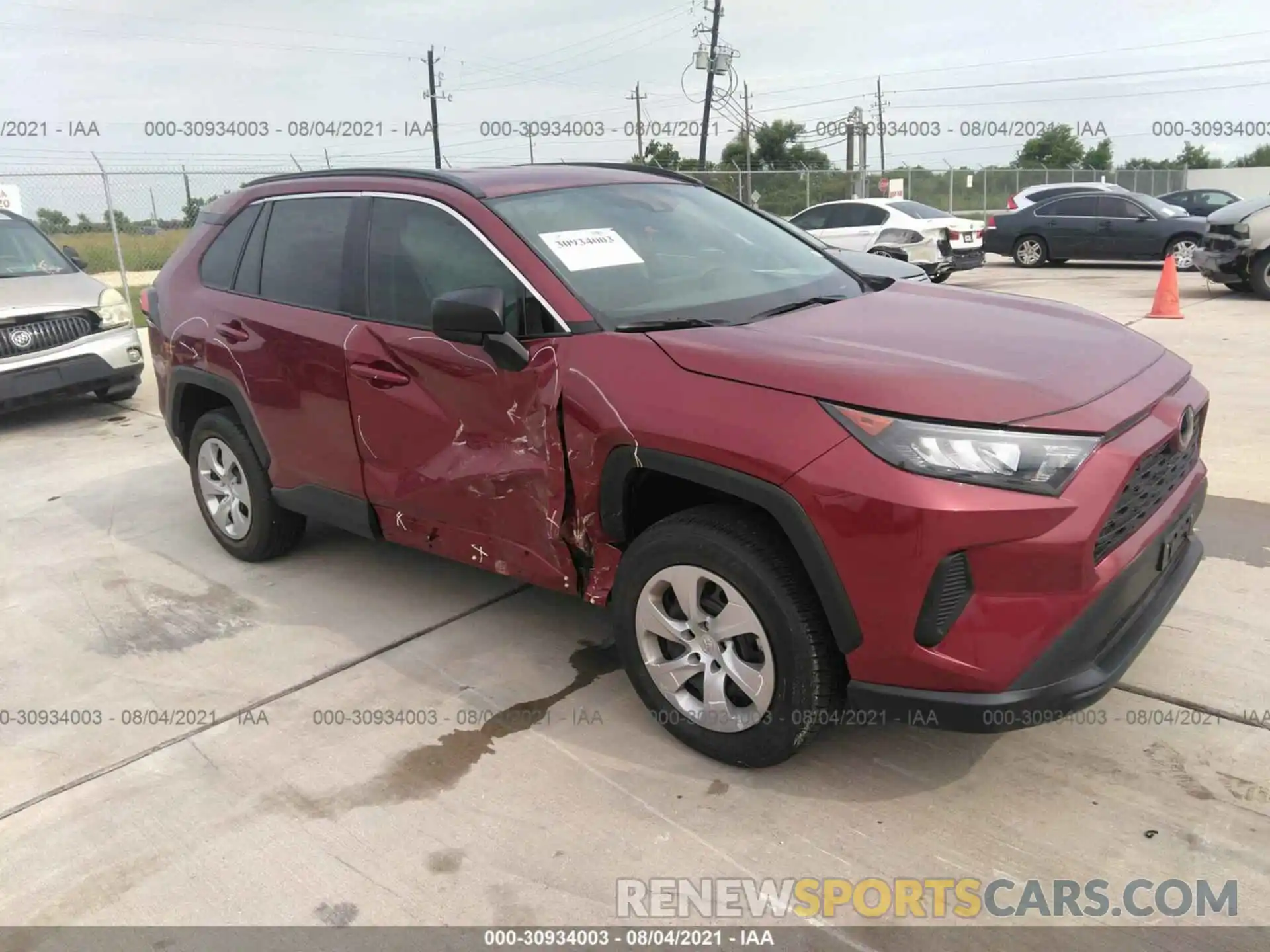 1 Photograph of a damaged car 2T3H1RFV7LW095065 TOYOTA RAV4 2020