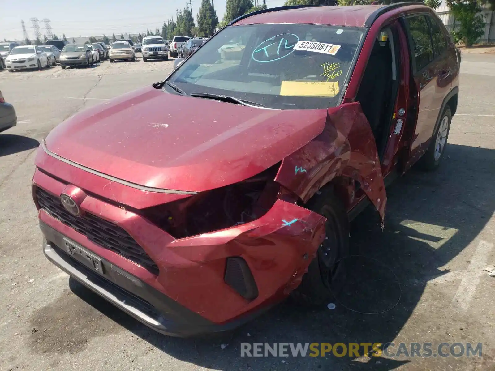 9 Photograph of a damaged car 2T3H1RFV8LW061555 TOYOTA RAV4 2020