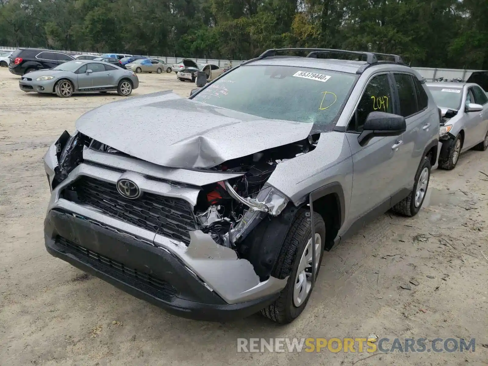 2 Photograph of a damaged car 2T3H1RFVXLC078407 TOYOTA RAV4 2020