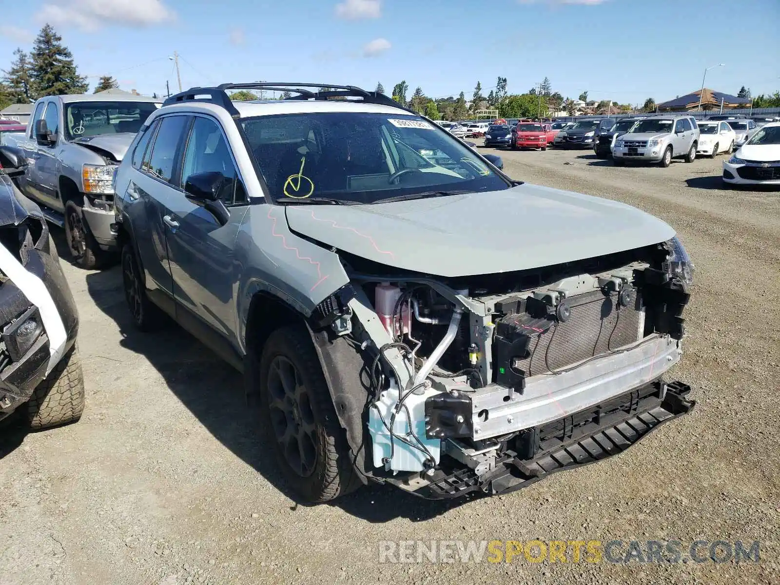 1 Photograph of a damaged car 2T3J1RFV8LC085521 TOYOTA RAV4 2020