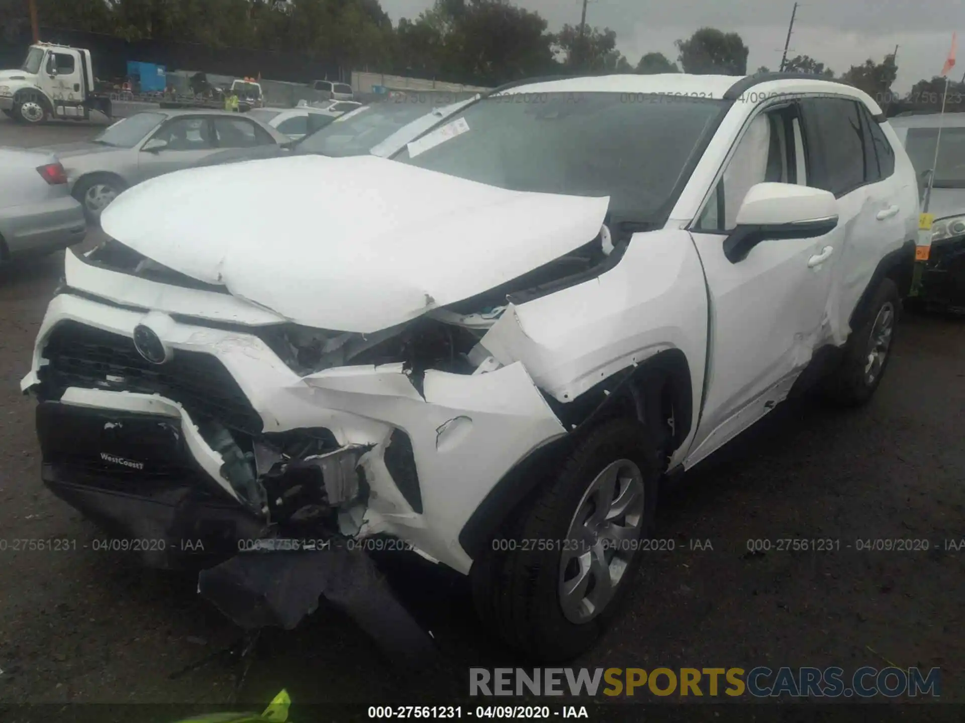 2 Photograph of a damaged car 2T3K1RFV0LW068683 TOYOTA RAV4 2020