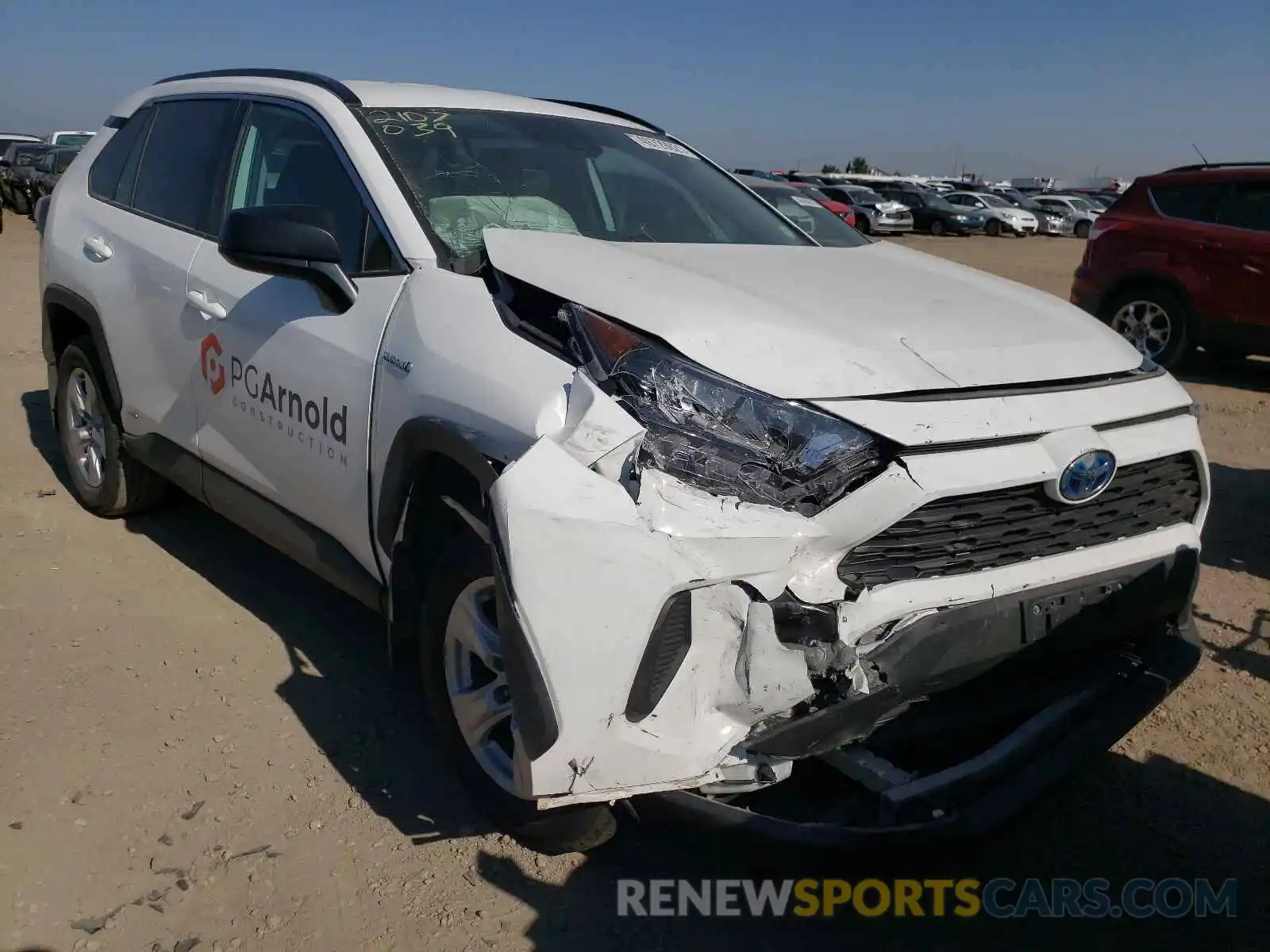 1 Photograph of a damaged car 2T3LWRFV7LW065687 TOYOTA RAV4 2020