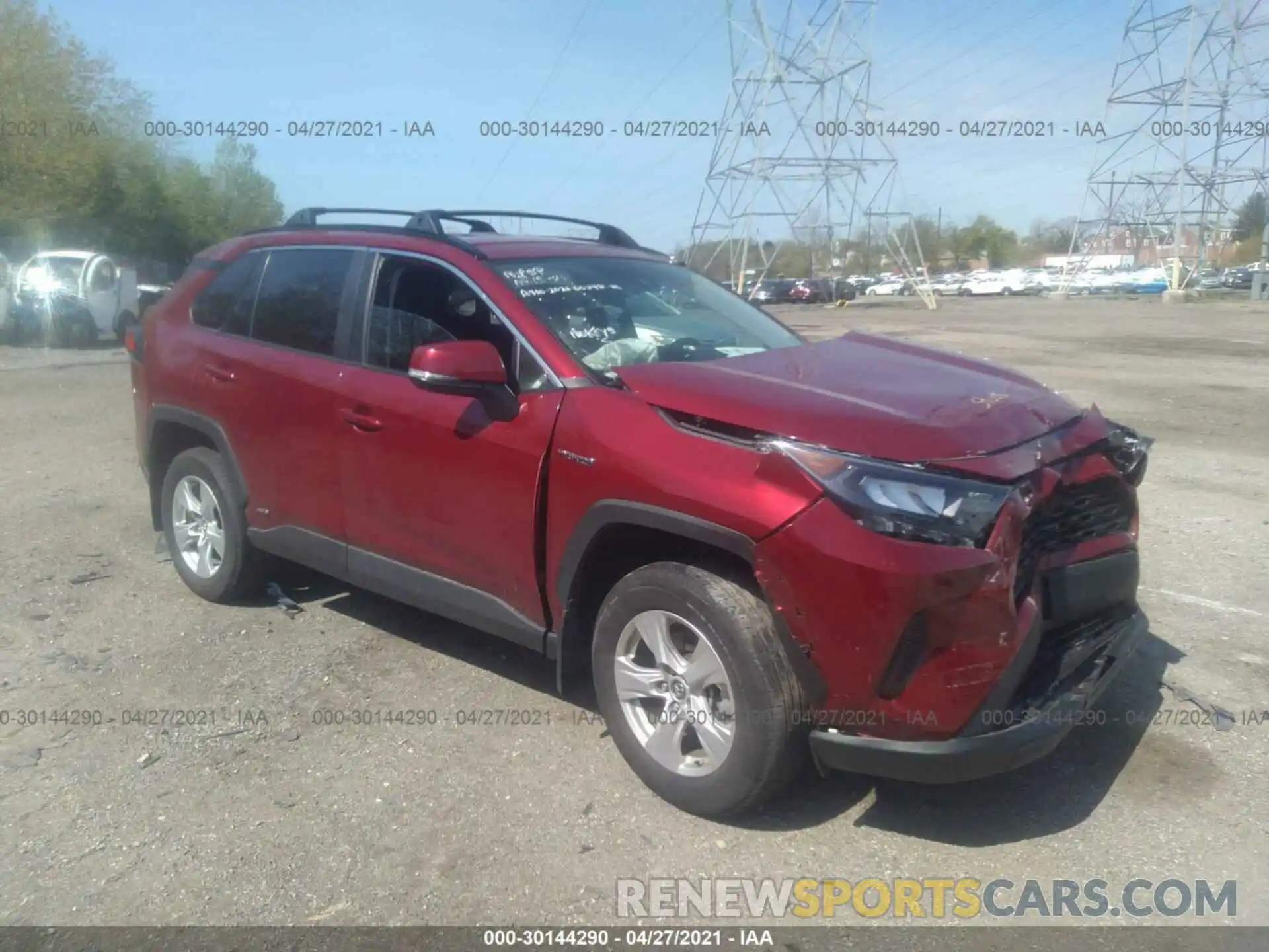 1 Photograph of a damaged car 2T3MWRFV4LW055395 TOYOTA RAV4 2020