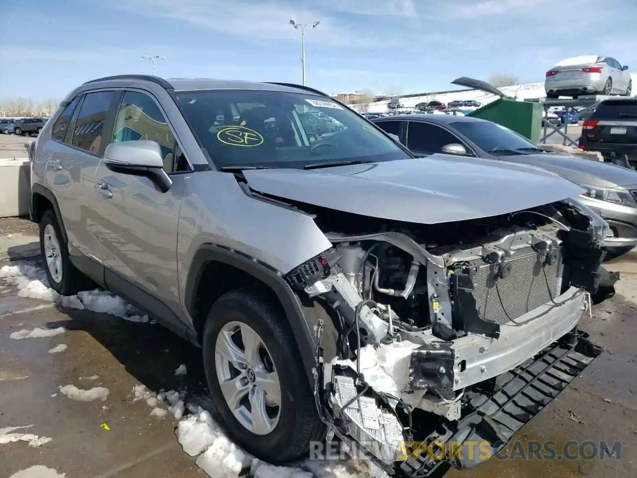 1 Photograph of a damaged car 2T3P1RFV7LC093894 TOYOTA RAV4 2020