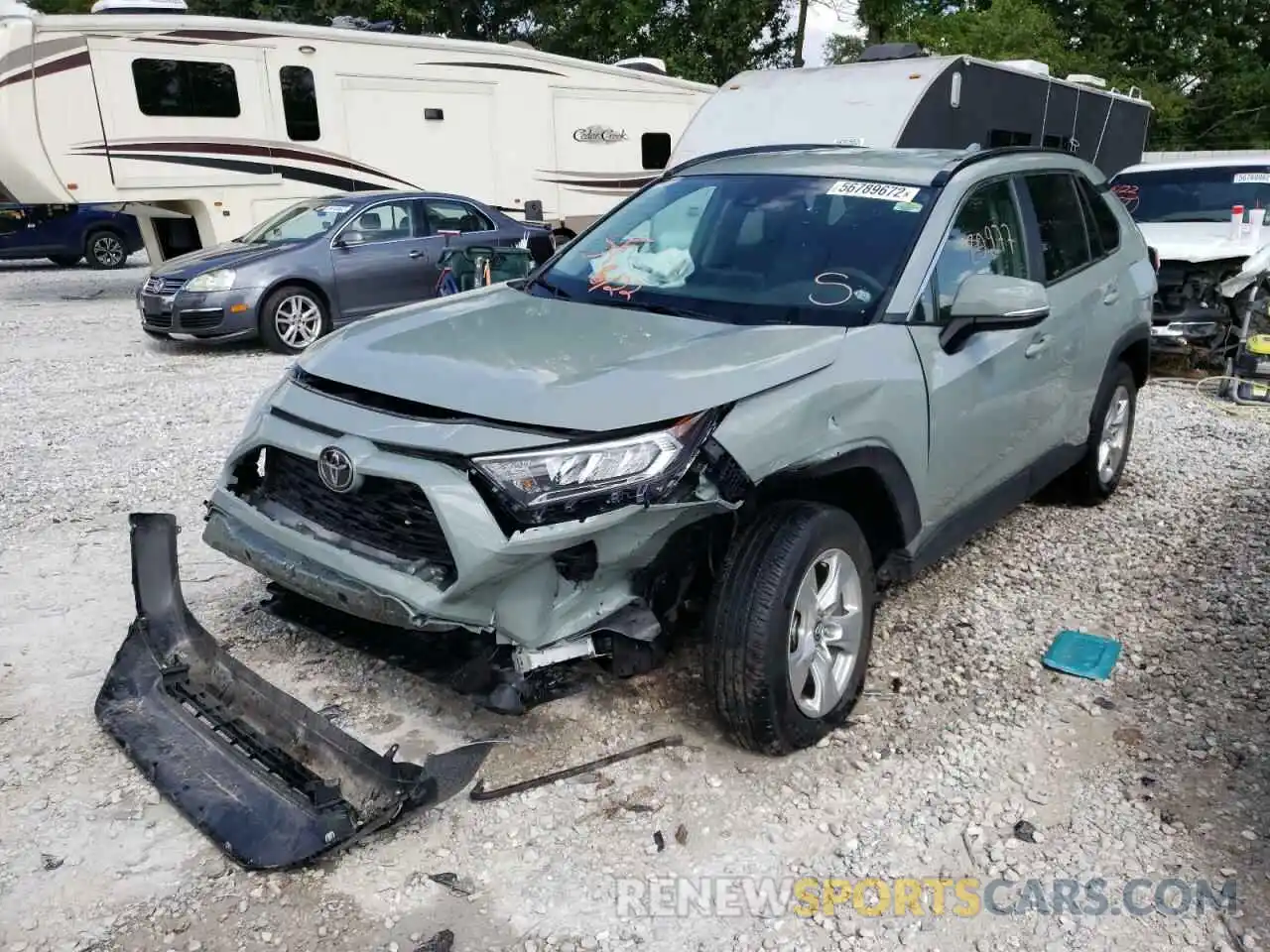 2 Photograph of a damaged car 2T3P1RFV7LC100021 TOYOTA RAV4 2020