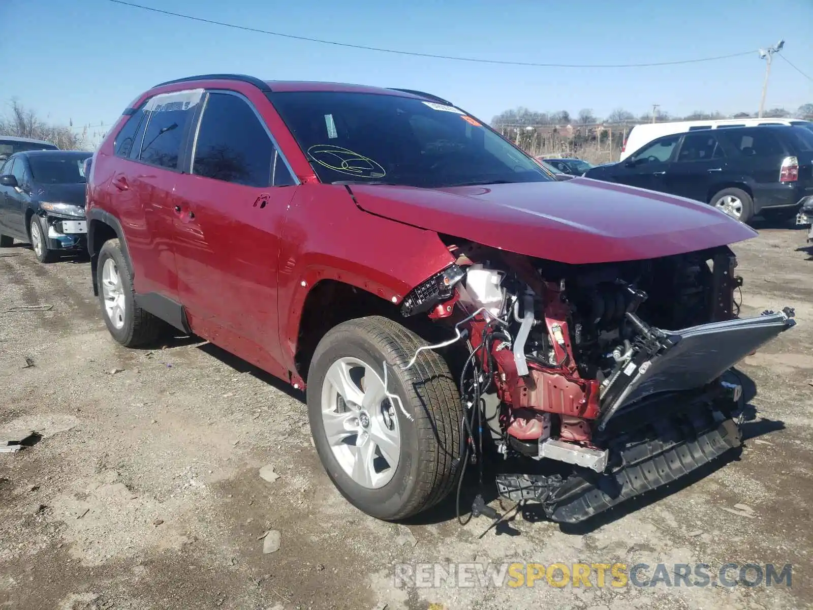 1 Photograph of a damaged car 2T3P1RFV7LW129338 TOYOTA RAV4 2020