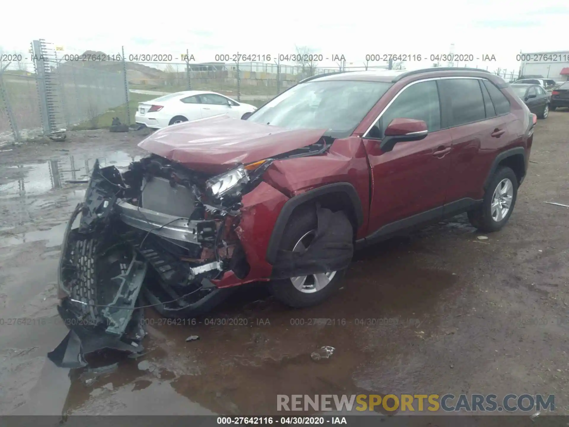 2 Photograph of a damaged car 2T3P1RFV8LW098732 TOYOTA RAV4 2020