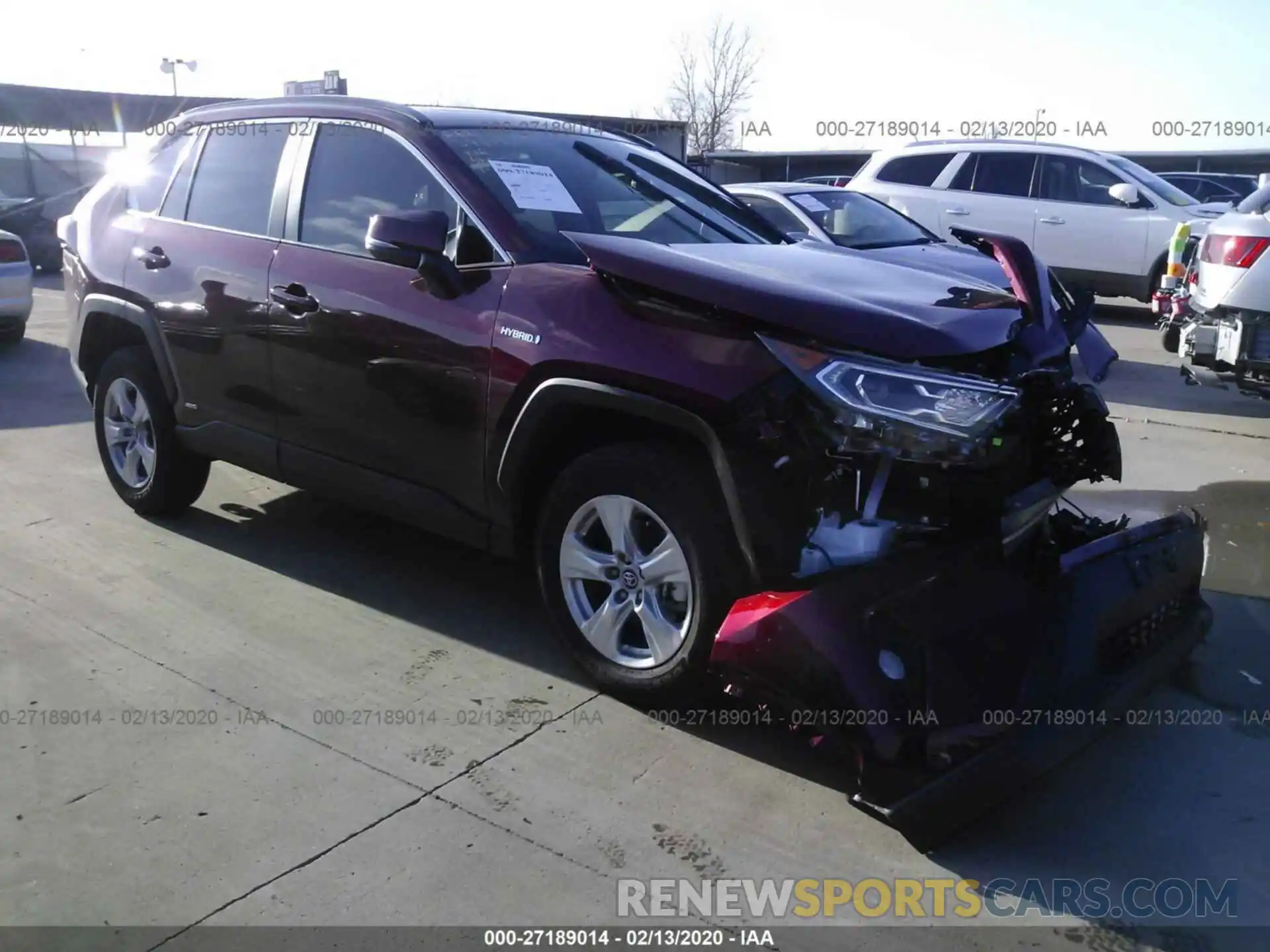 1 Photograph of a damaged car 2T3RWRFV2LW056678 TOYOTA RAV4 2020