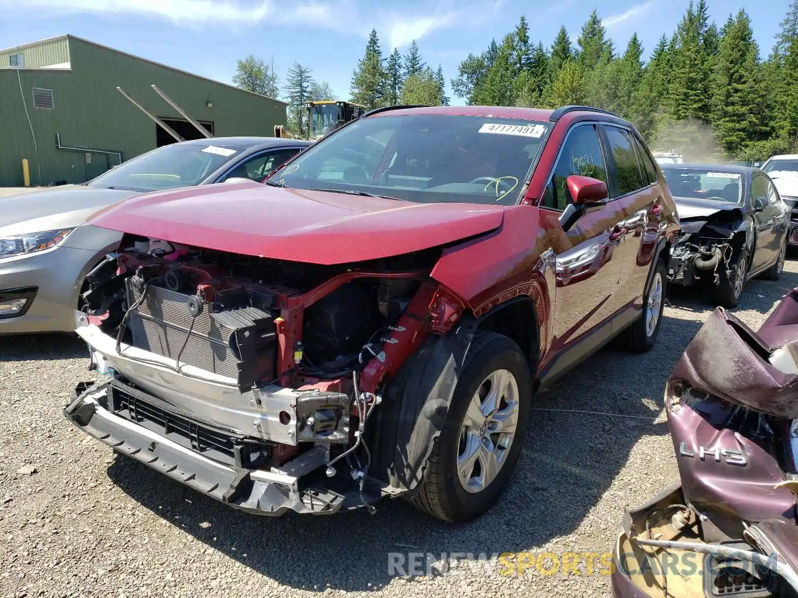 2 Photograph of a damaged car 2T3RWRFV7LW070141 TOYOTA RAV4 2020