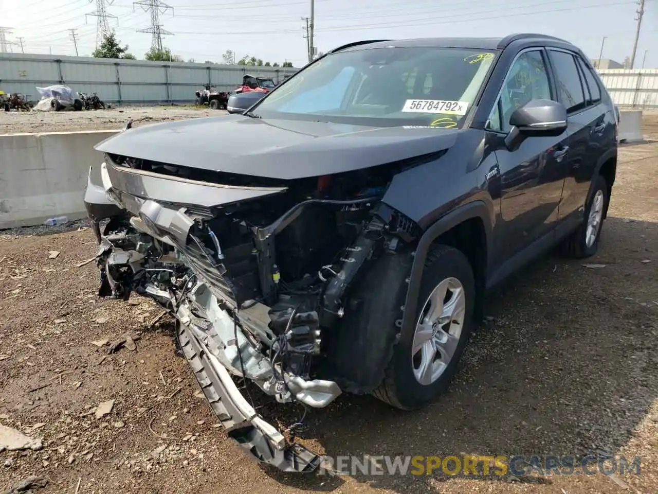 2 Photograph of a damaged car 2T3RWRFV9LW058377 TOYOTA RAV4 2020