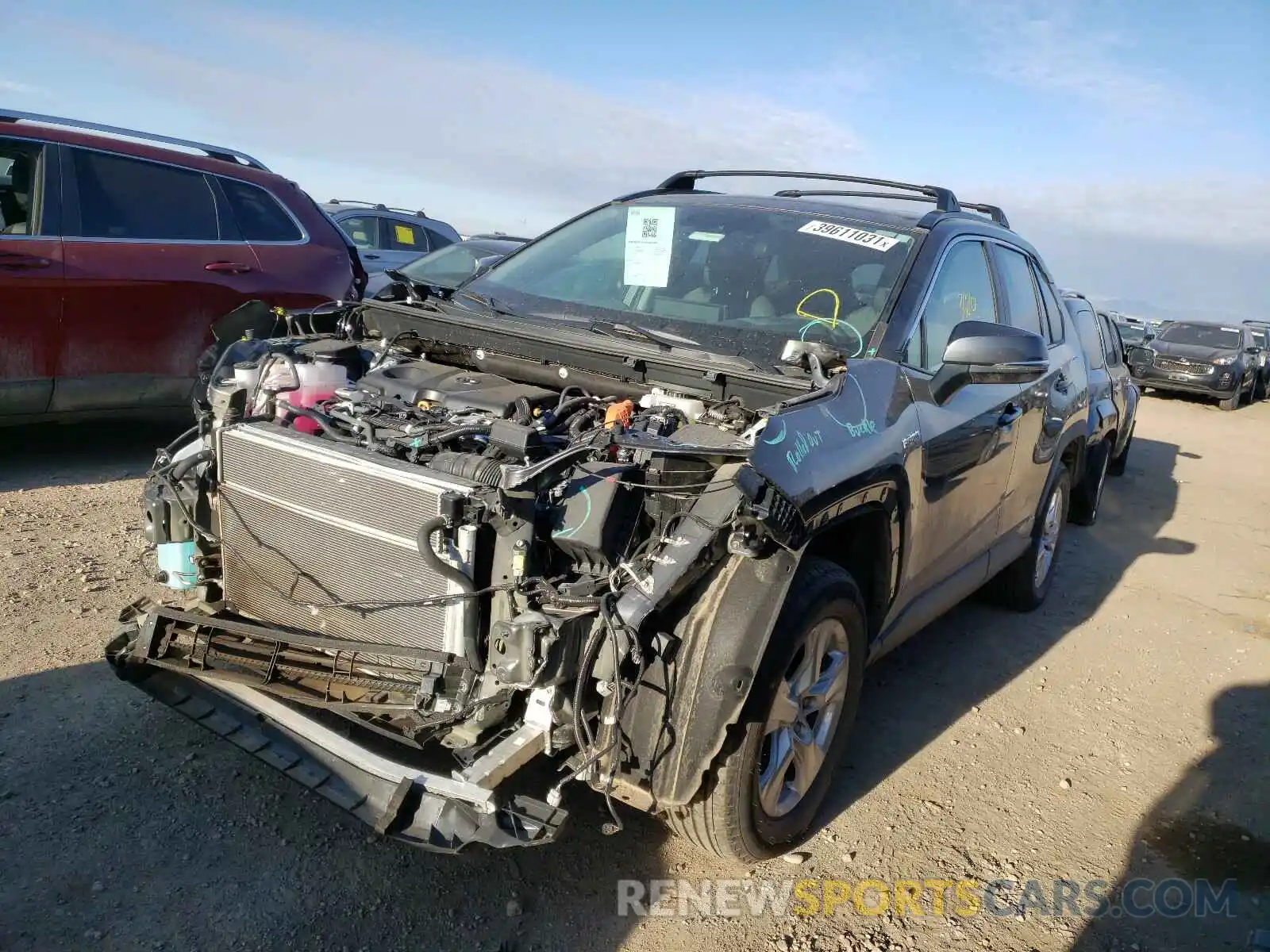 2 Photograph of a damaged car 2T3RWRFV9LW070237 TOYOTA RAV4 2020