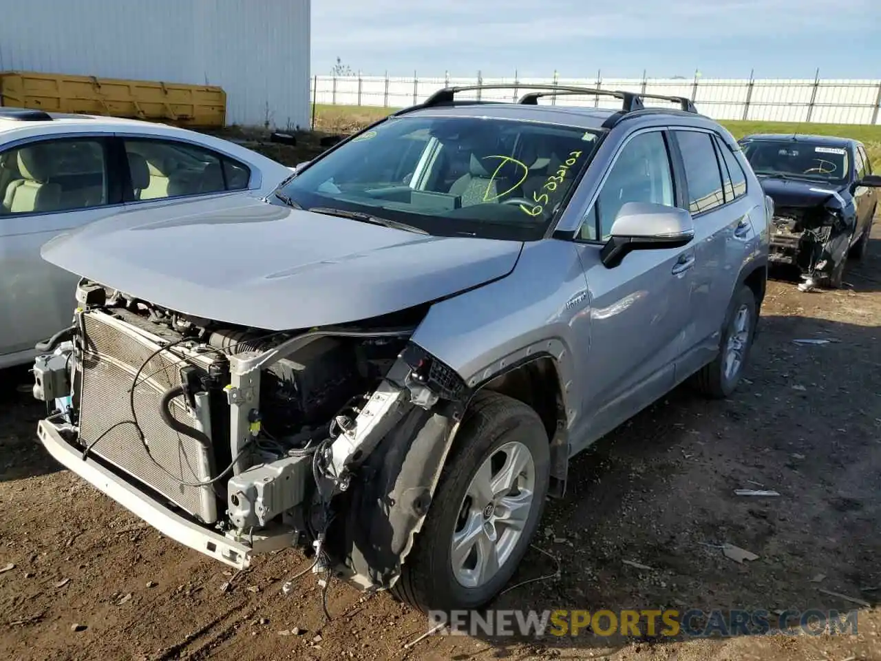 2 Photograph of a damaged car 2T3RWRFV9LW086857 TOYOTA RAV4 2020