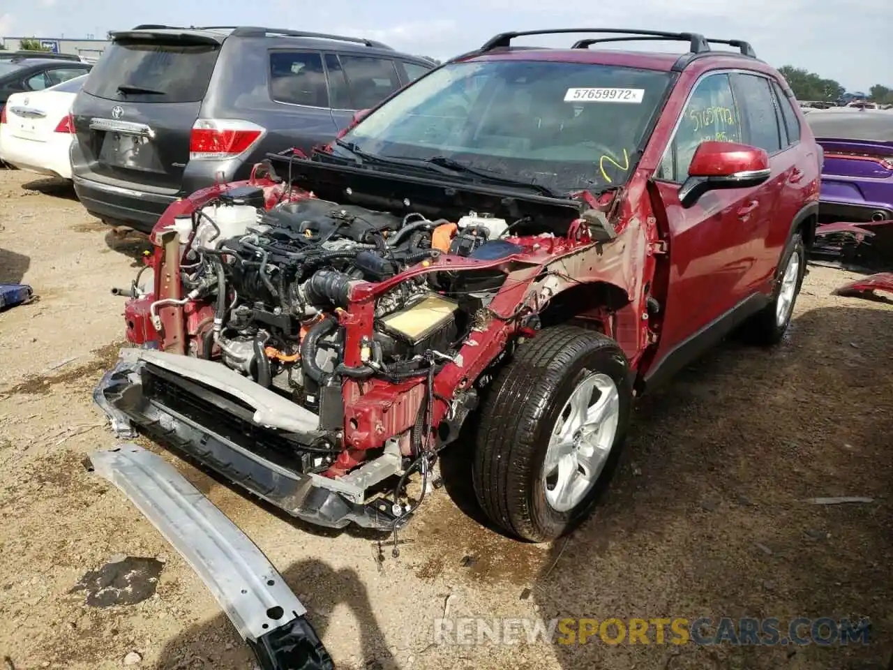 2 Photograph of a damaged car 2T3RWRFV9LW094568 TOYOTA RAV4 2020