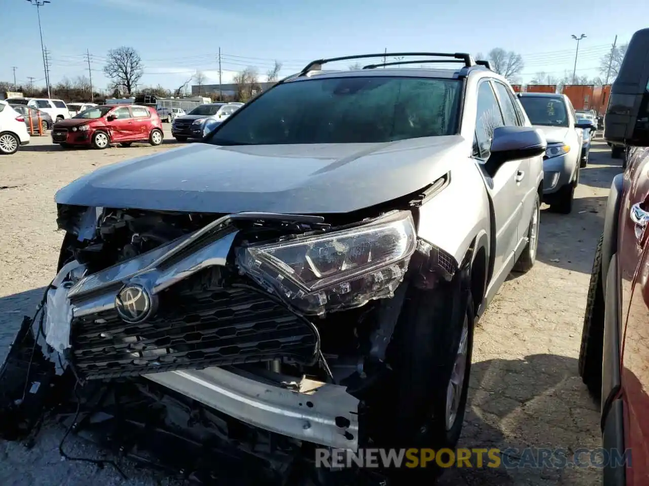 1 Photograph of a damaged car 2T3W1RFV0LC038019 TOYOTA RAV4 2020