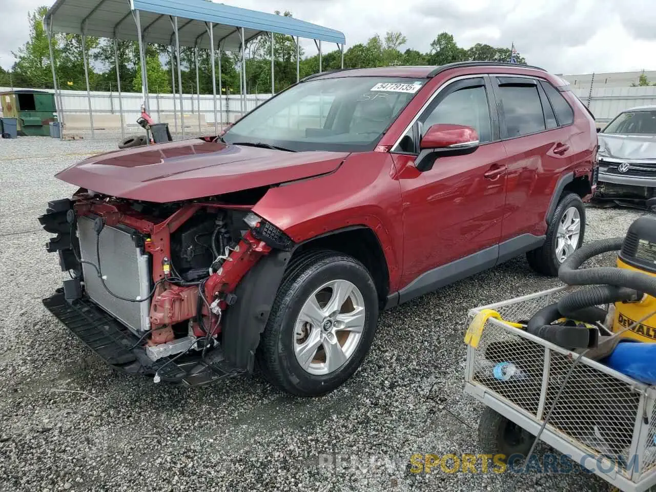 1 Photograph of a damaged car 2T3W1RFV0LW064022 TOYOTA RAV4 2020