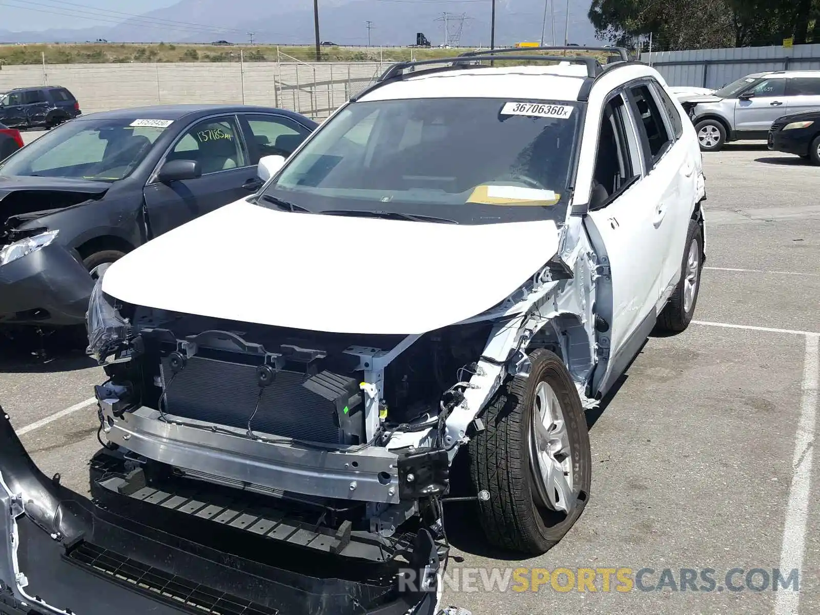 2 Photograph of a damaged car 2T3W1RFV3LW077329 TOYOTA RAV4 2020