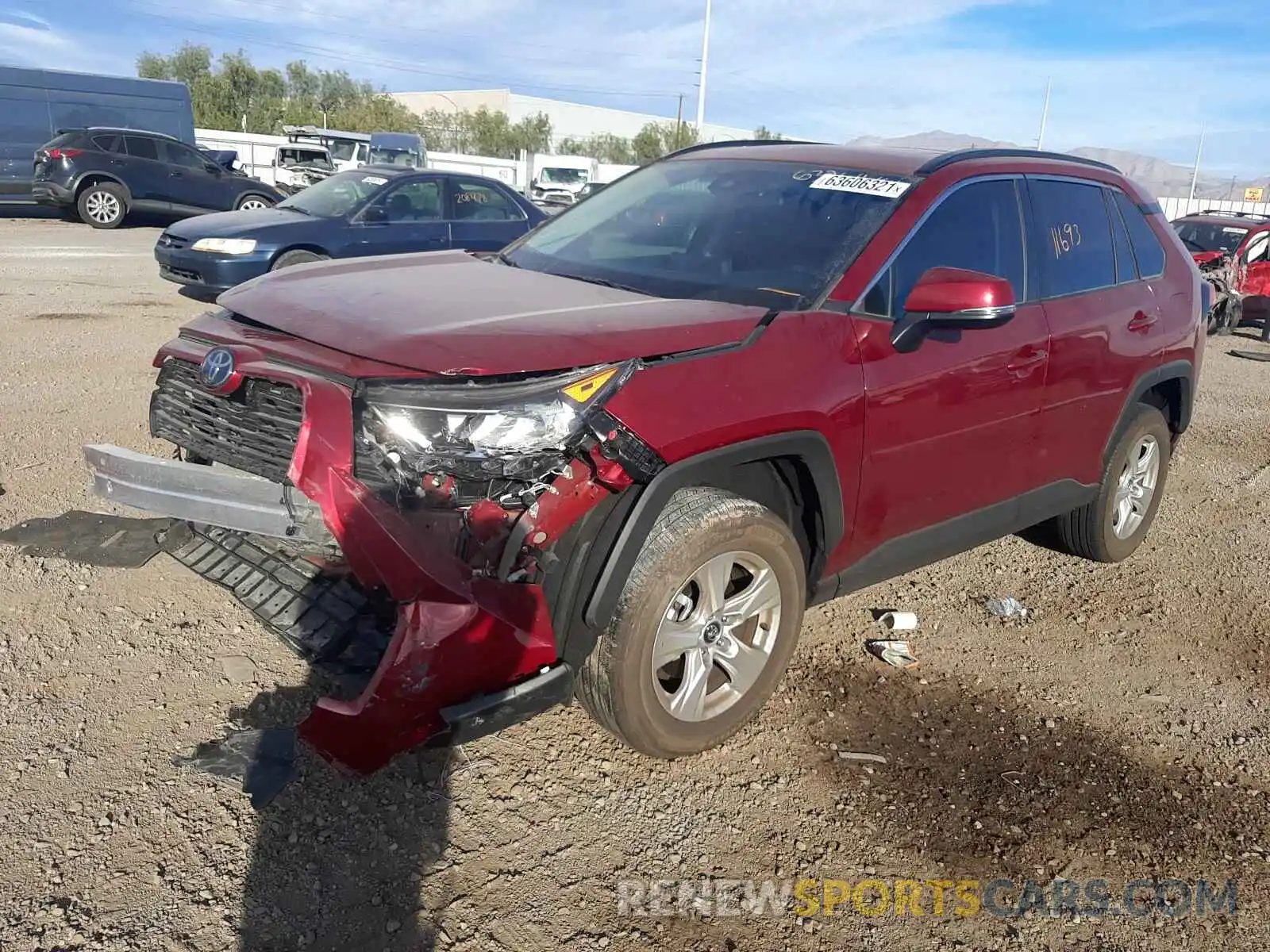 2 Photograph of a damaged car 2T3W1RFV4LW062743 TOYOTA RAV4 2020