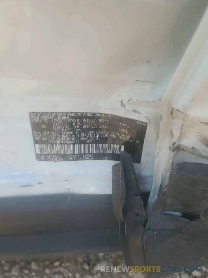 13 Photograph of a damaged car 2T3W1RFV4LW066825 TOYOTA RAV4 2020