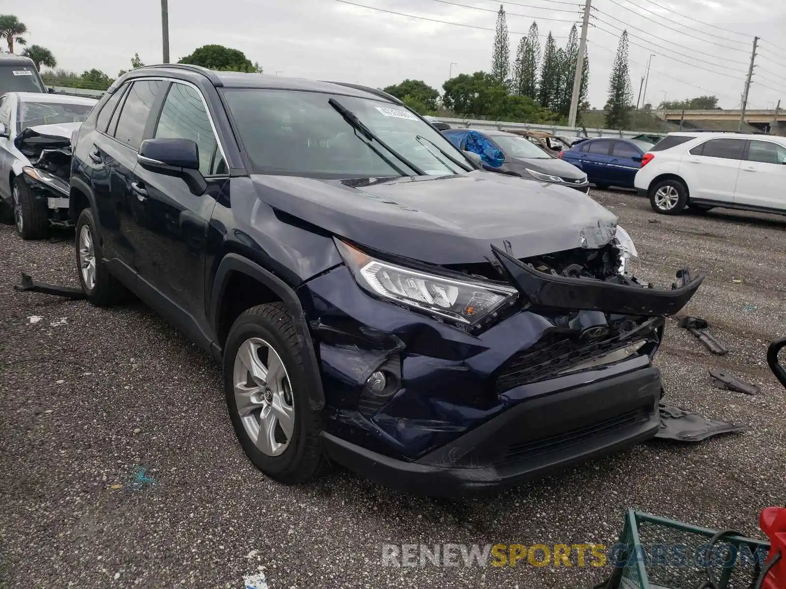 1 Photograph of a damaged car 2T3W1RFV6LC053396 TOYOTA RAV4 2020