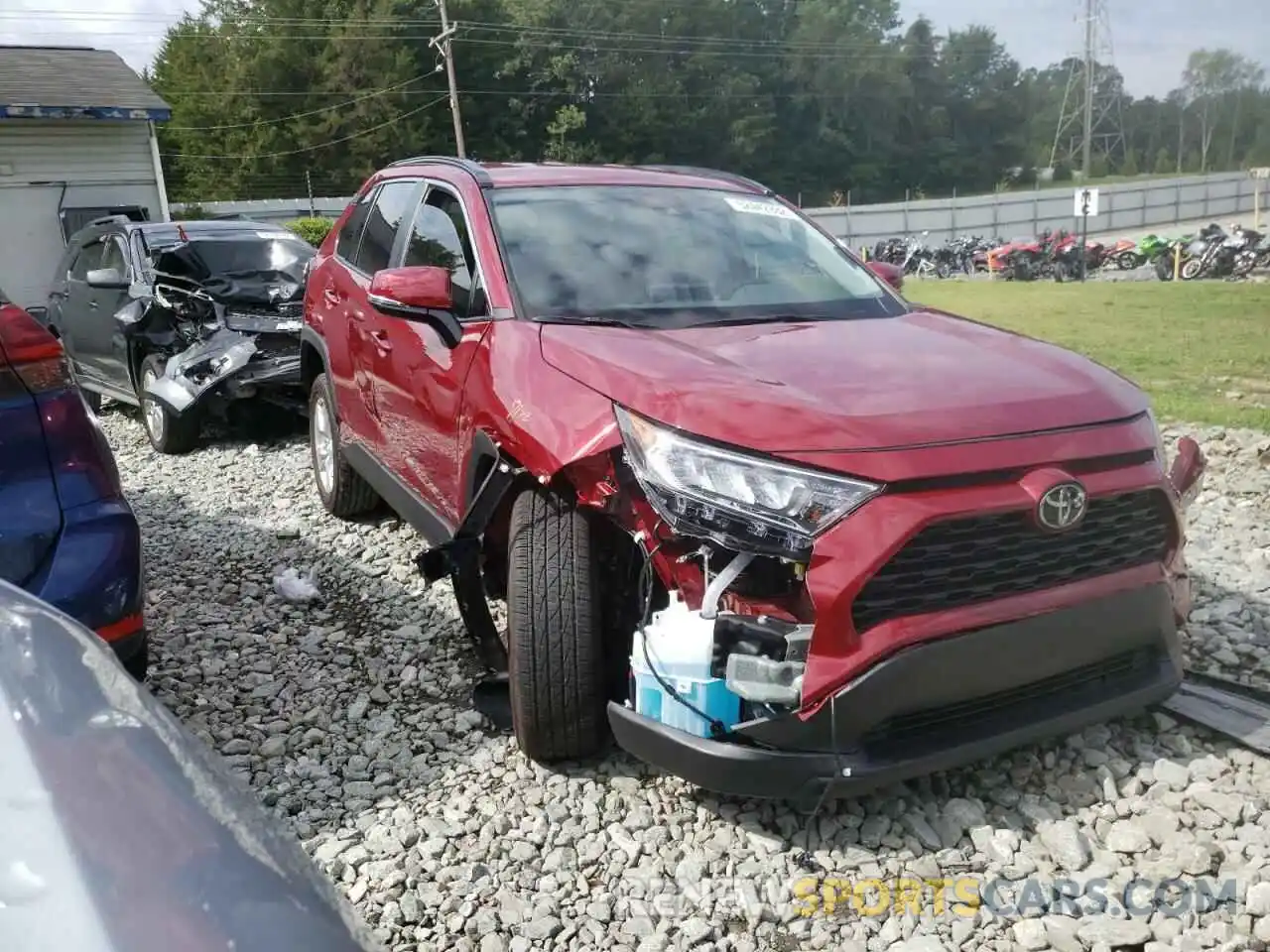 1 Photograph of a damaged car 2T3W1RFV7LC083281 TOYOTA RAV4 2020