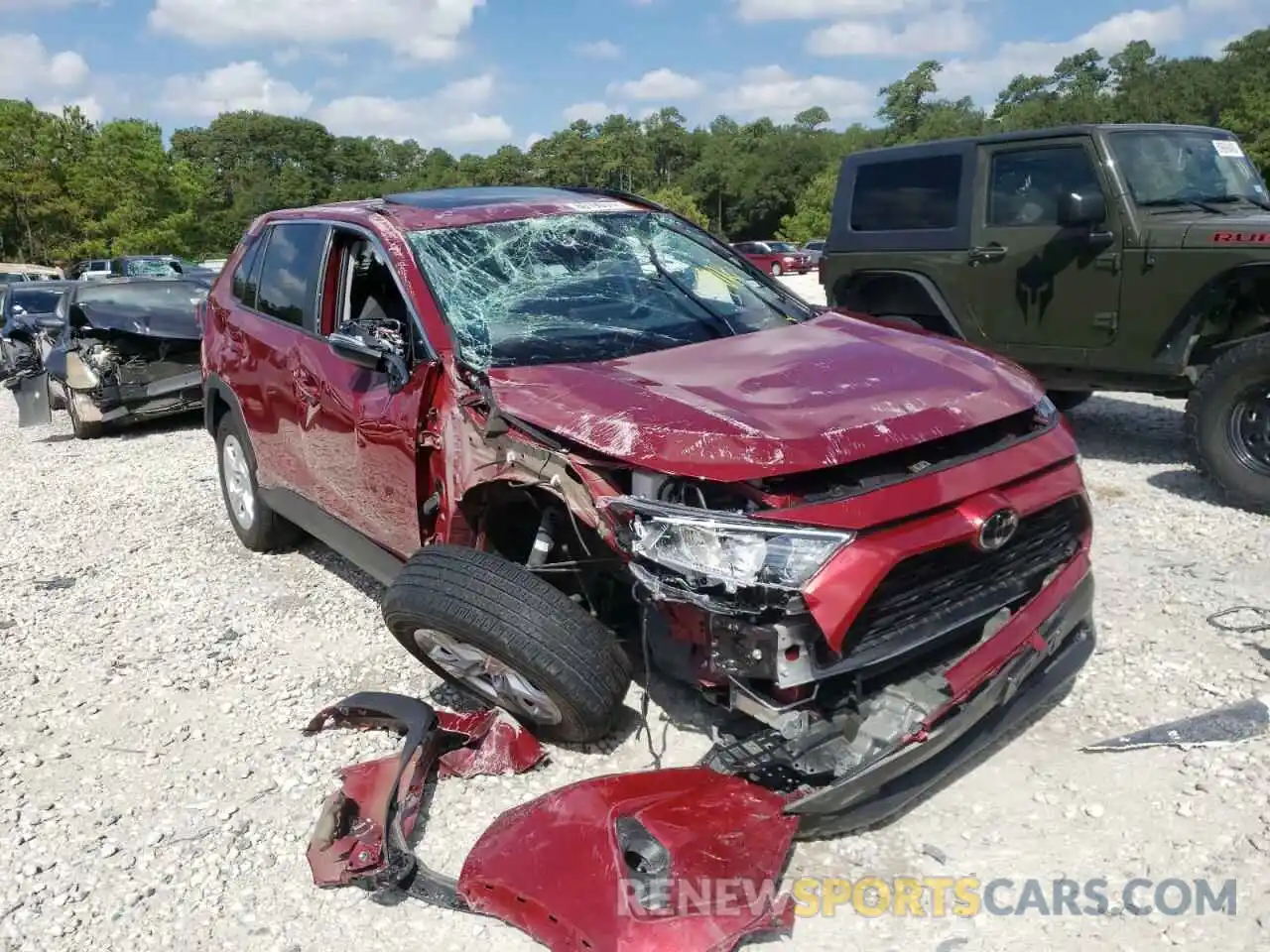 1 Photograph of a damaged car 2T3W1RFV7LW084851 TOYOTA RAV4 2020