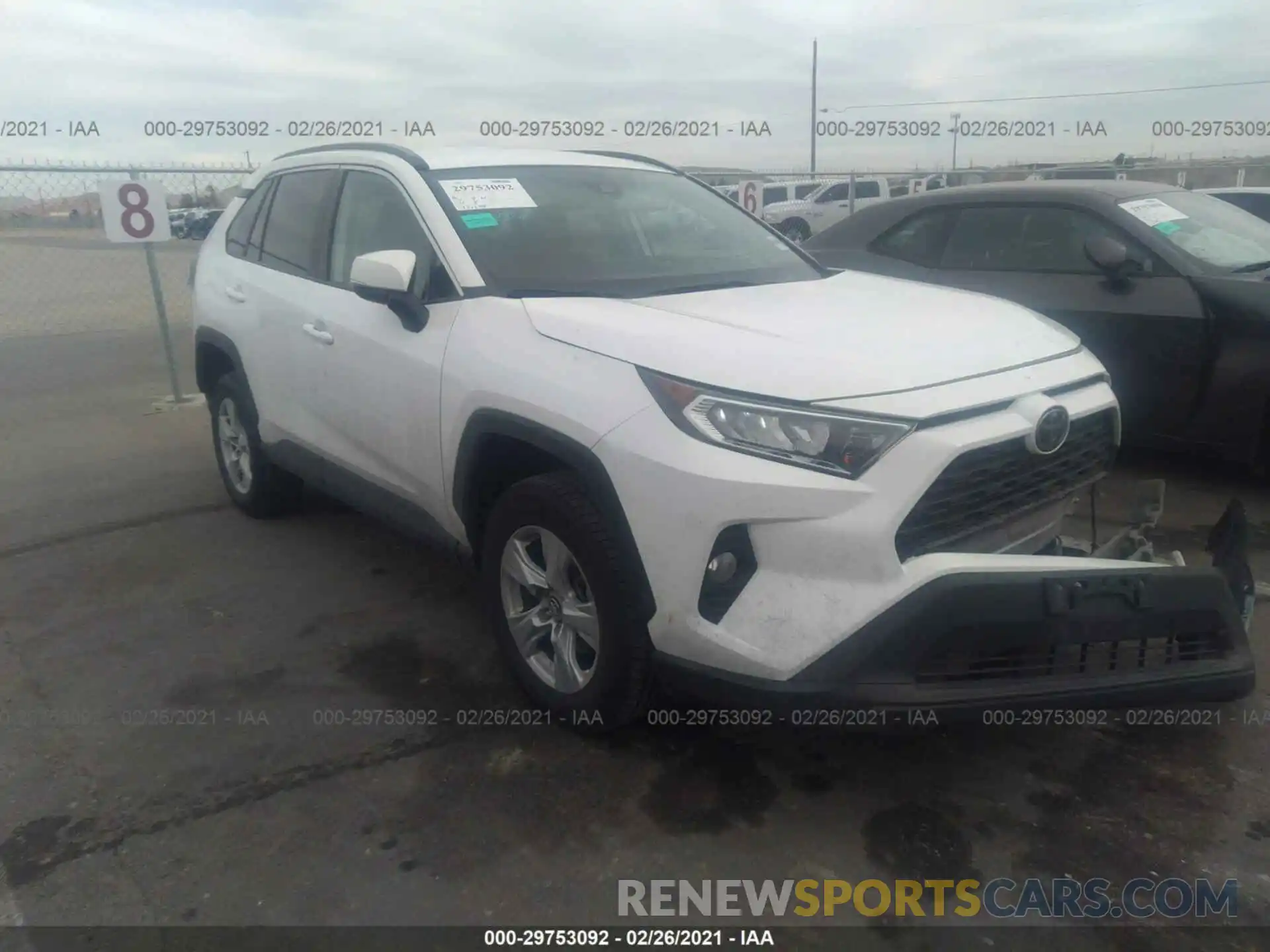 1 Photograph of a damaged car 2T3W1RFV8LC045526 TOYOTA RAV4 2020