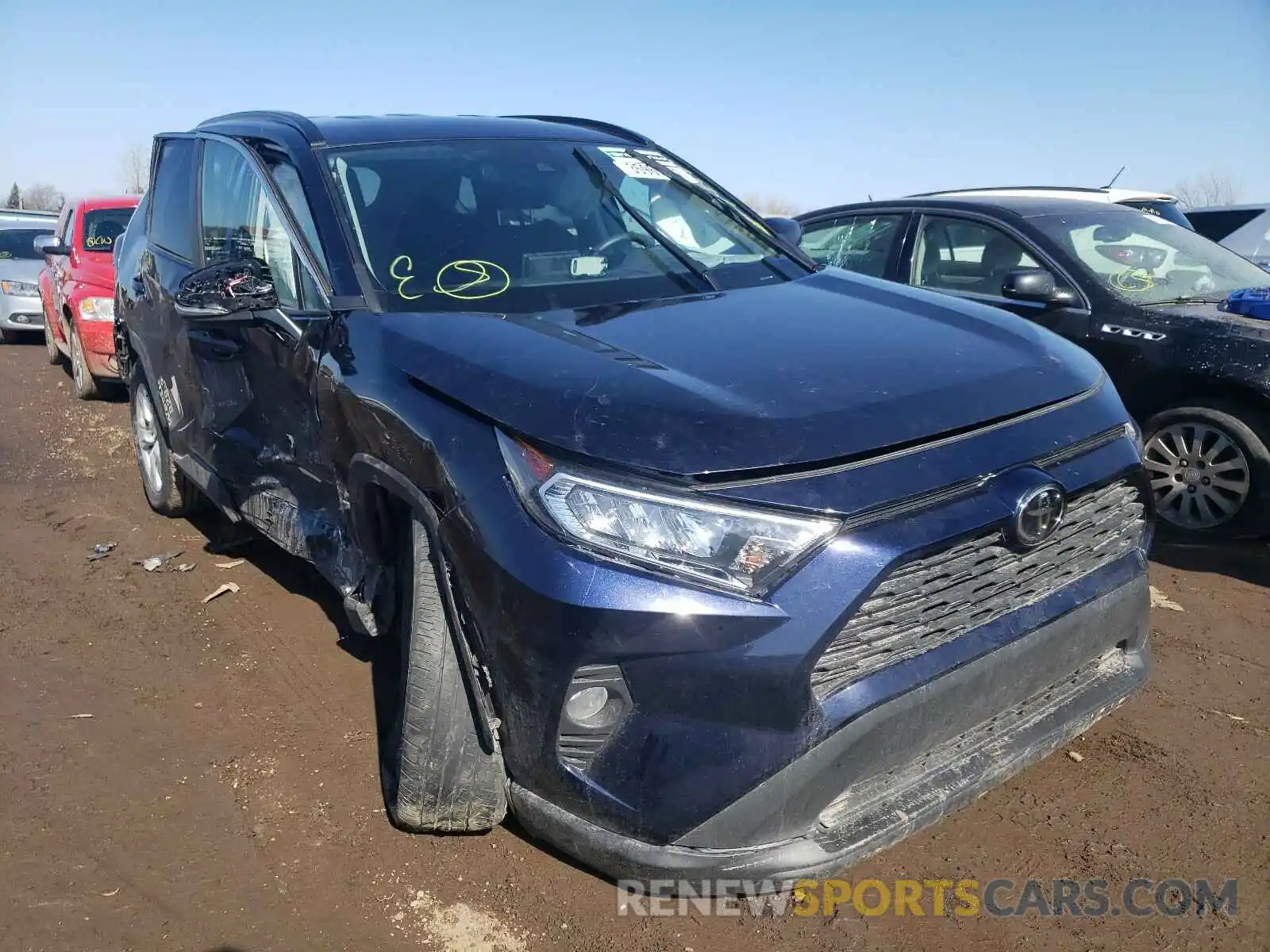 1 Photograph of a damaged car 2T3W1RFV8LC046529 TOYOTA RAV4 2020