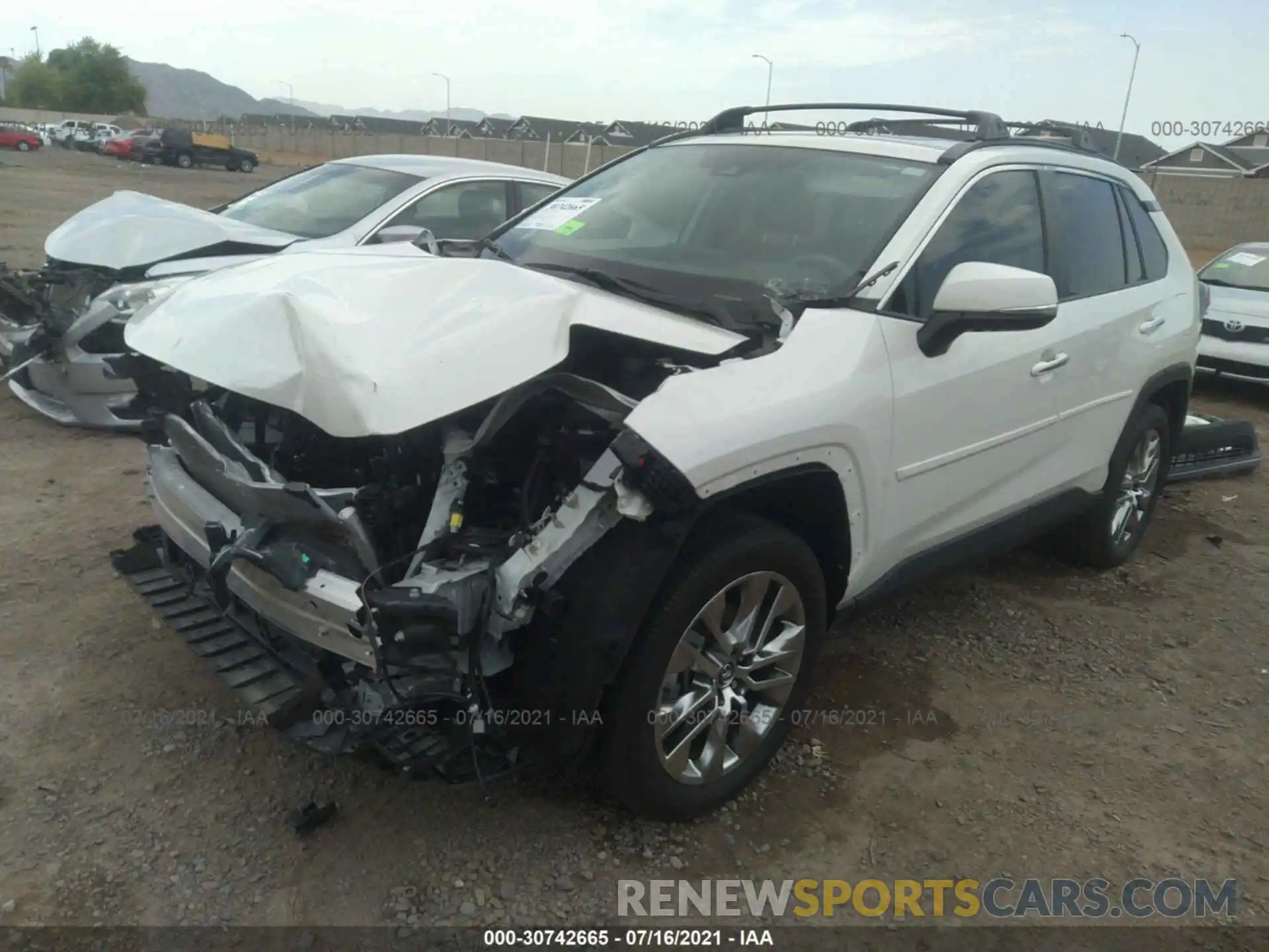 2 Photograph of a damaged car 2T3Y1RFV7LC052251 TOYOTA RAV4 2020