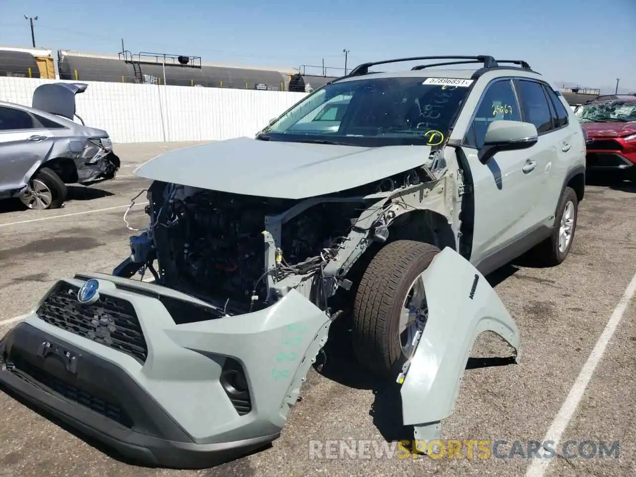 2 Photograph of a damaged car 4T3R6RFV0LU005213 TOYOTA RAV4 2020