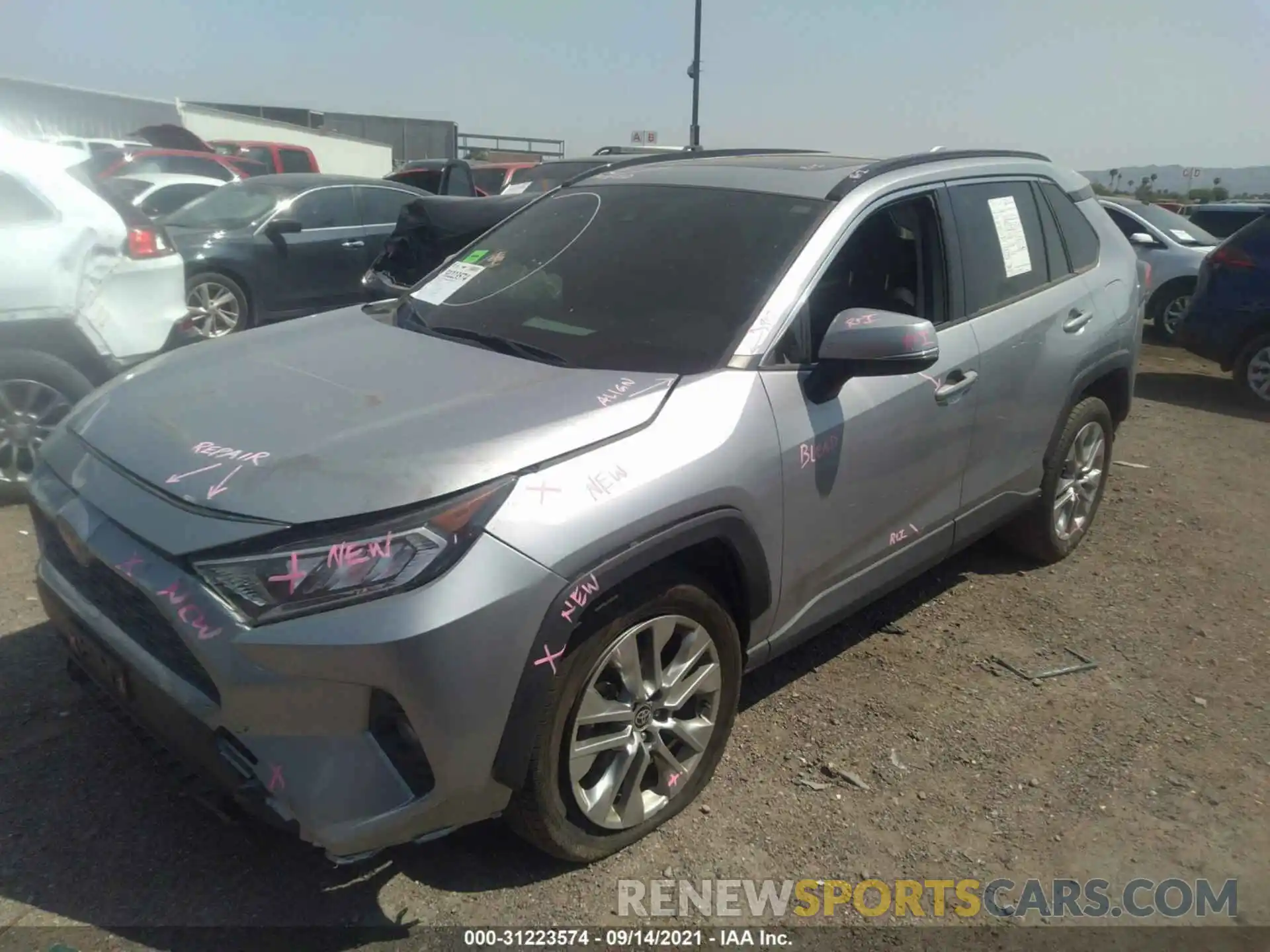 2 Photograph of a damaged car JTMA1RFV2LD050419 TOYOTA RAV4 2020