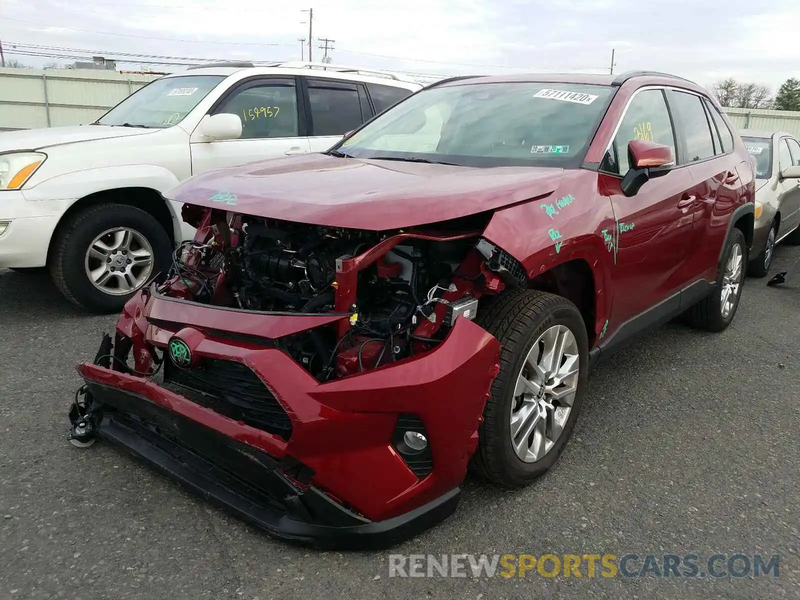 2 Photograph of a damaged car JTMA1RFV5LD049197 TOYOTA RAV4 2020