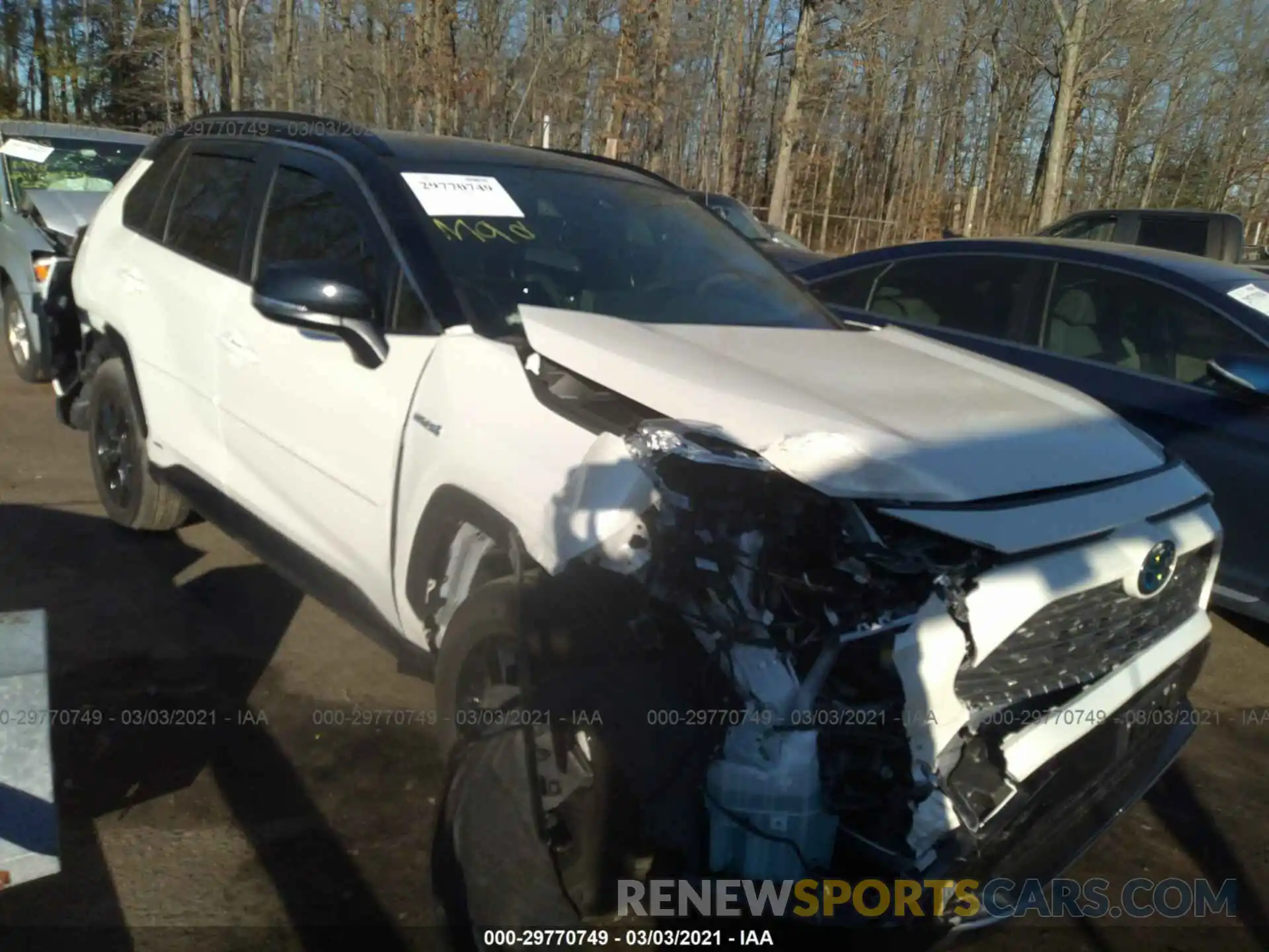 1 Photograph of a damaged car JTMEWRFV1LD541194 TOYOTA RAV4 2020