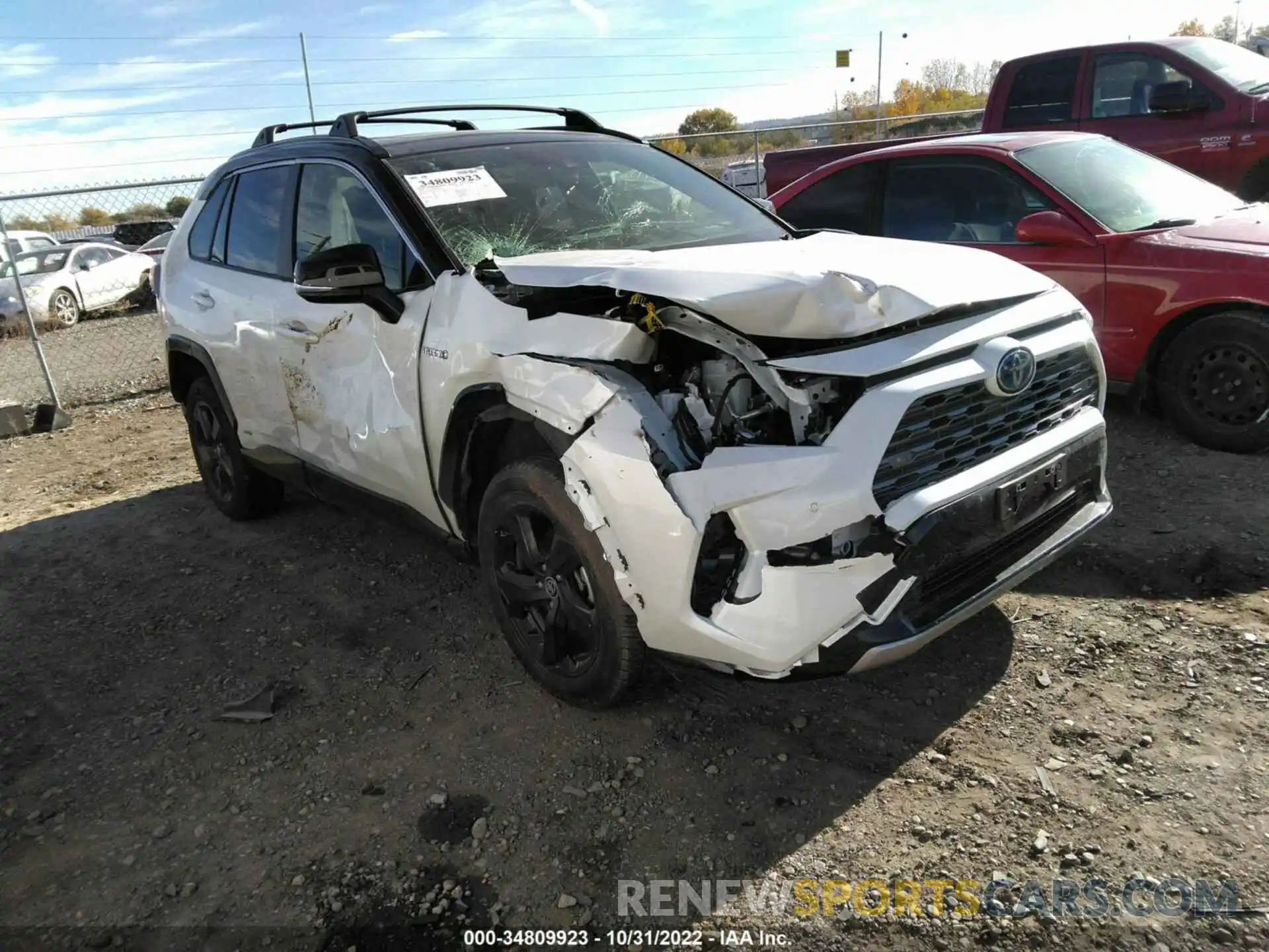 1 Photograph of a damaged car JTMEWRFV1LD545505 TOYOTA RAV4 2020