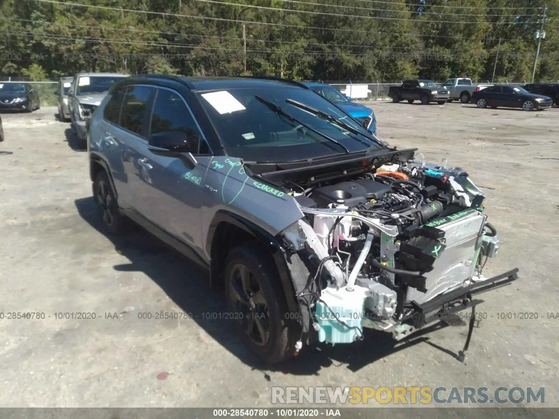 1 Photograph of a damaged car JTMEWRFV2LJ046889 TOYOTA RAV4 2020