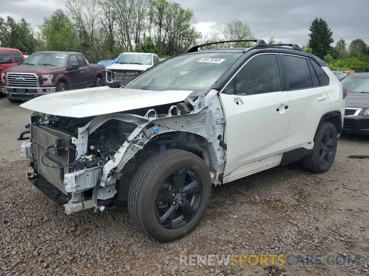 1 Photograph of a damaged car JTMEWRFVXLD537676 TOYOTA RAV4 2020