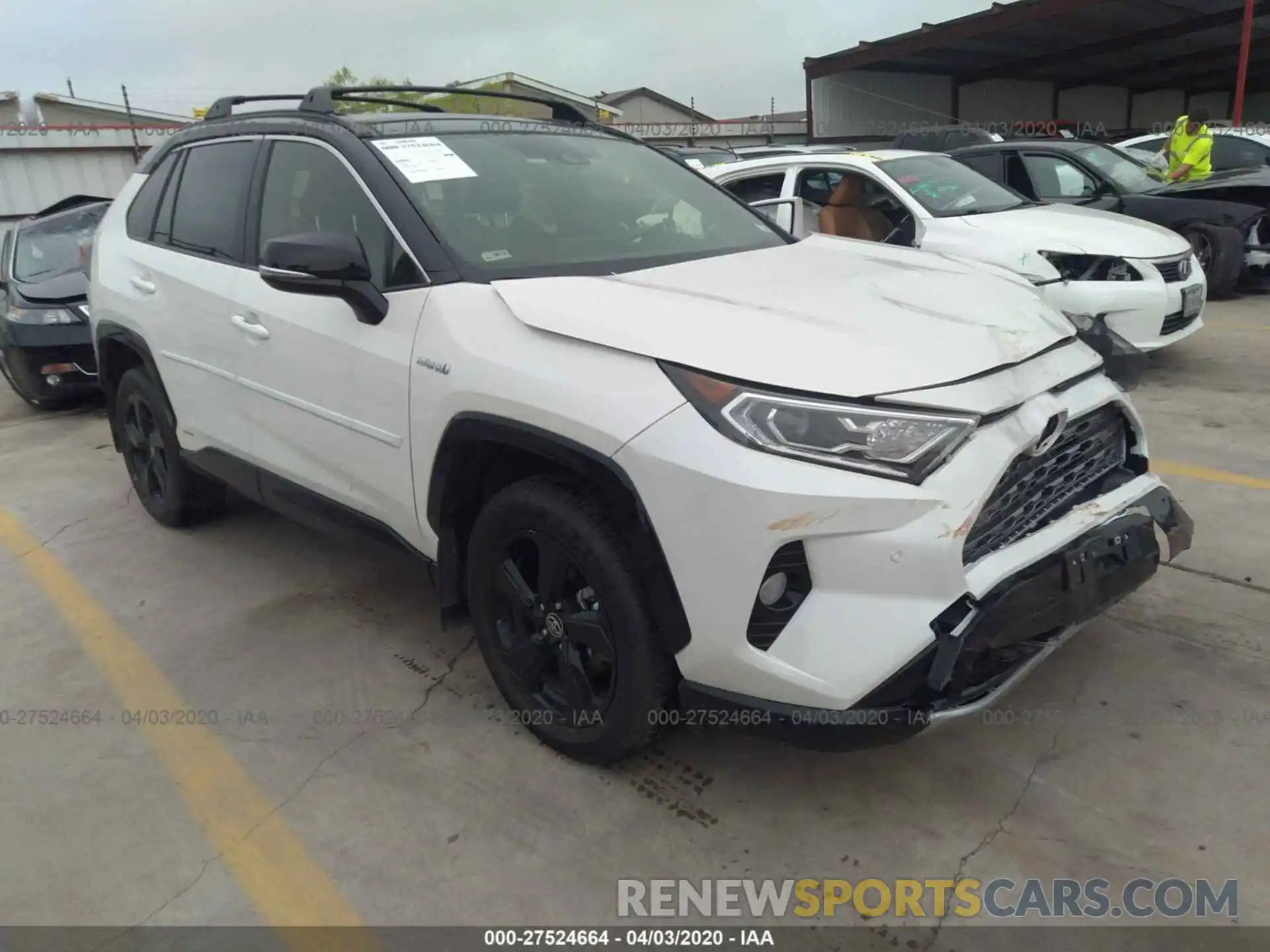 1 Photograph of a damaged car JTMEWRFVXLJ031623 TOYOTA RAV4 2020