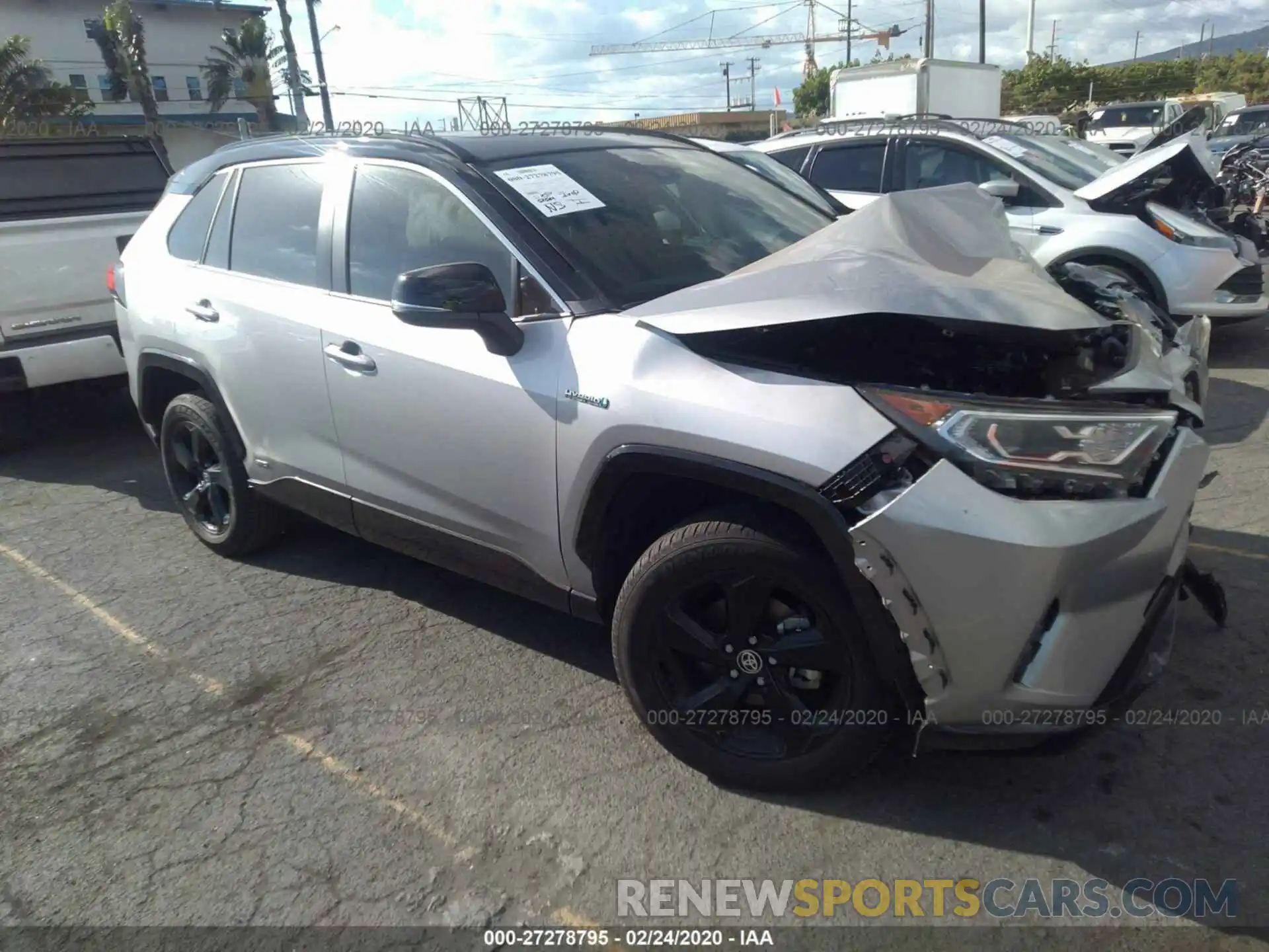 1 Photograph of a damaged car JTMEWRFVXLJ036434 TOYOTA RAV4 2020