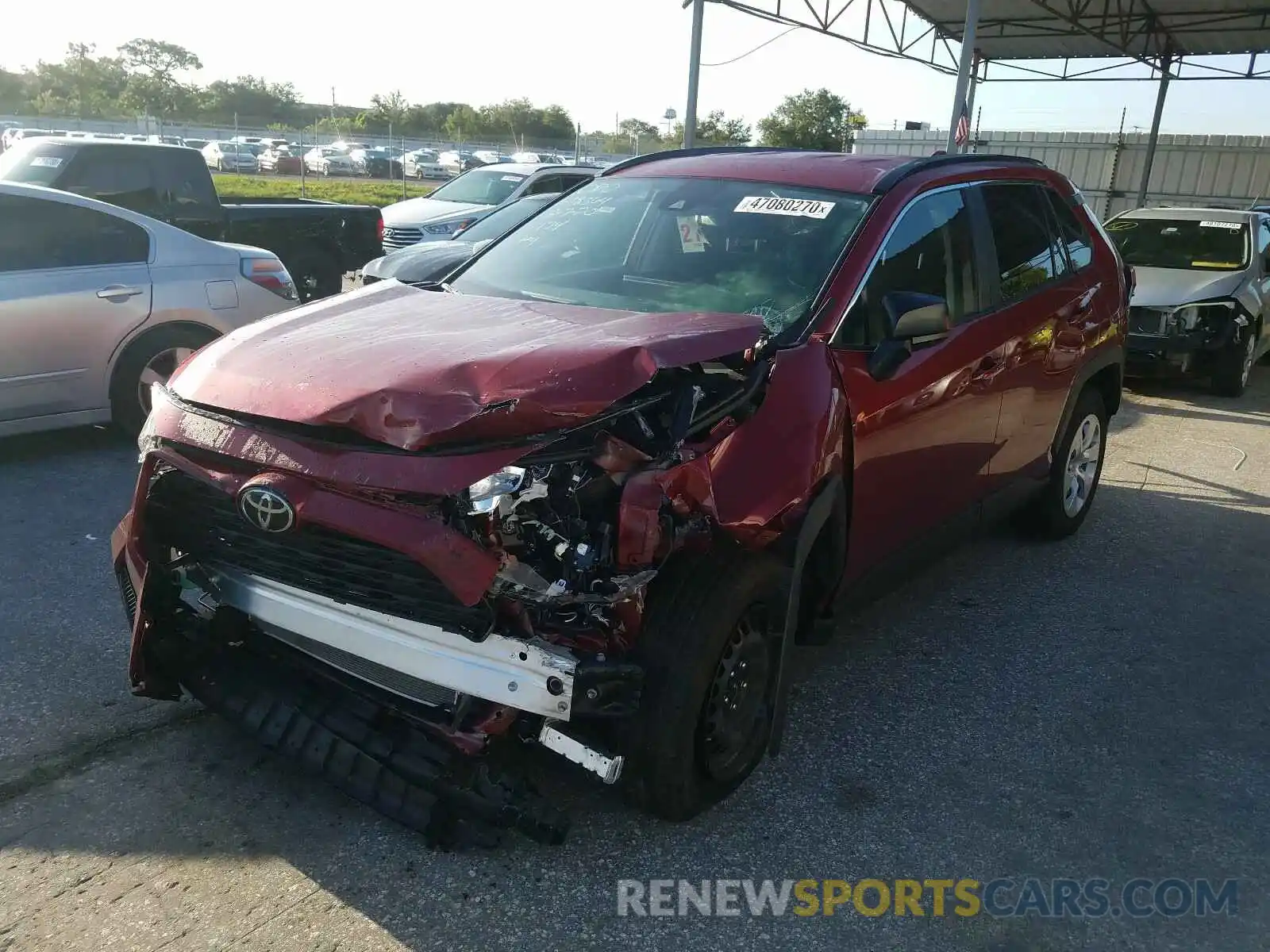 2 Photograph of a damaged car JTMH1RFV7LD049488 TOYOTA RAV4 2020