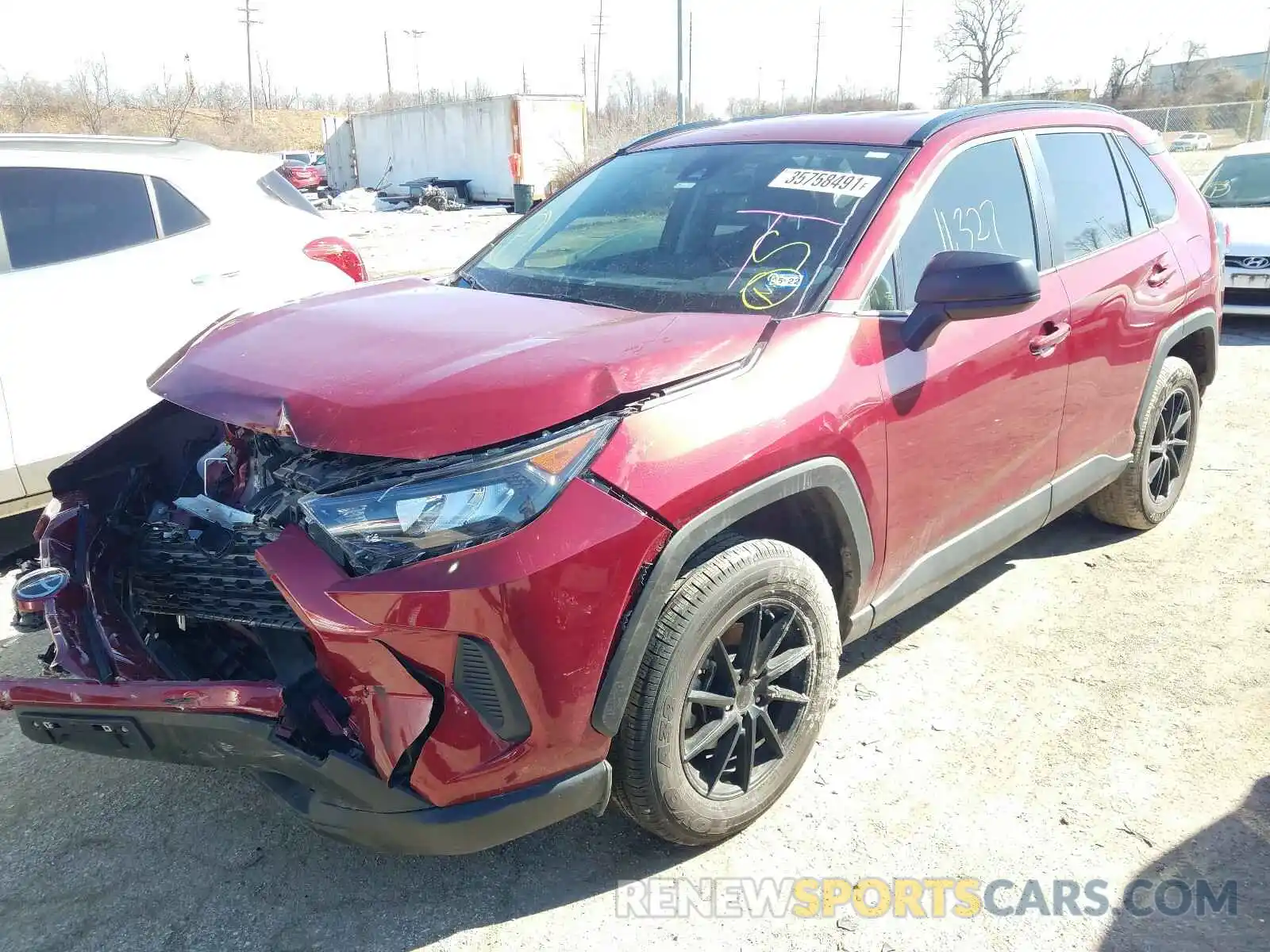 2 Photograph of a damaged car JTMH1RFV9LD044048 TOYOTA RAV4 2020