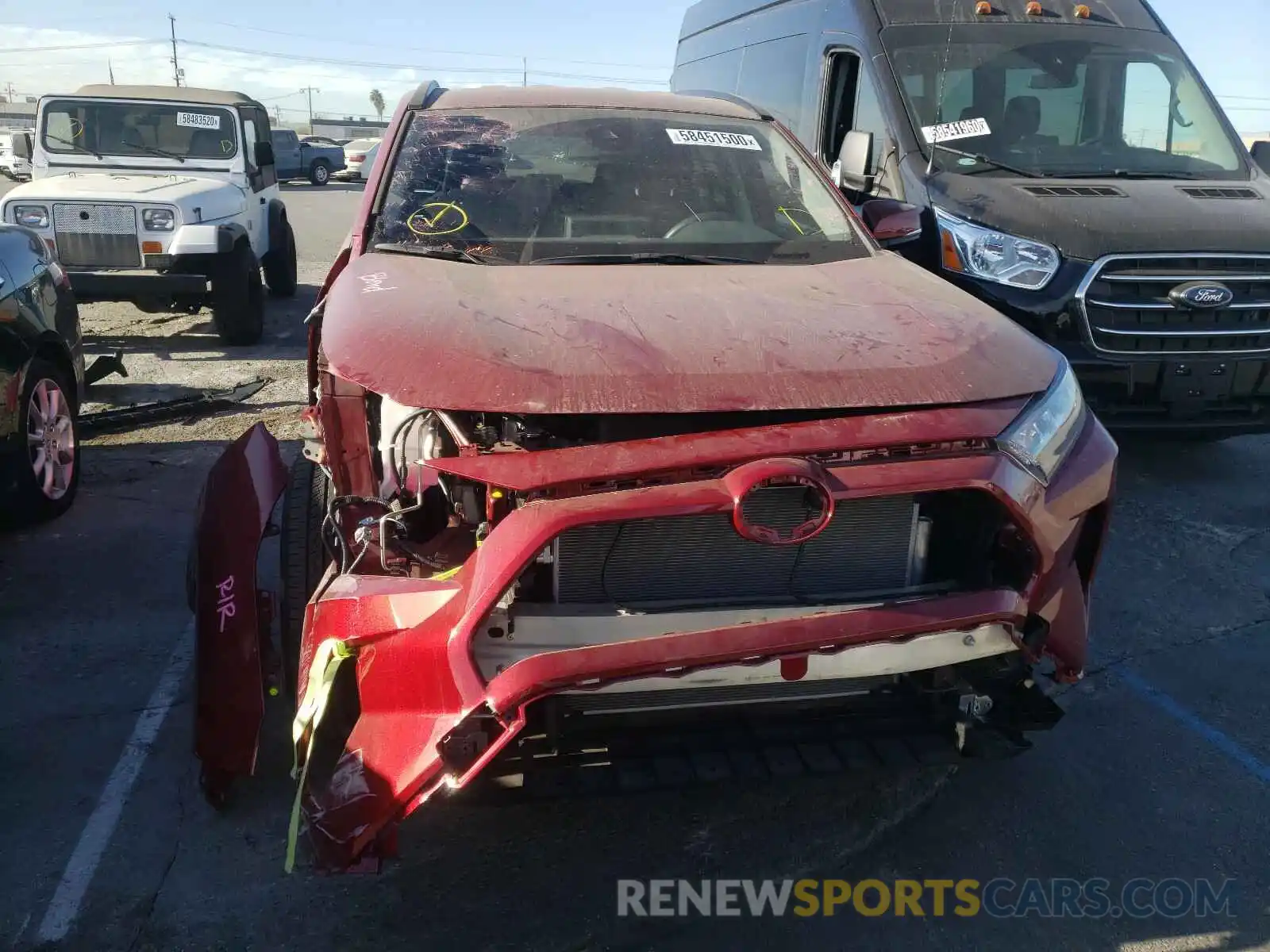 9 Photograph of a damaged car JTMK1RFV3LD052555 TOYOTA RAV4 2020