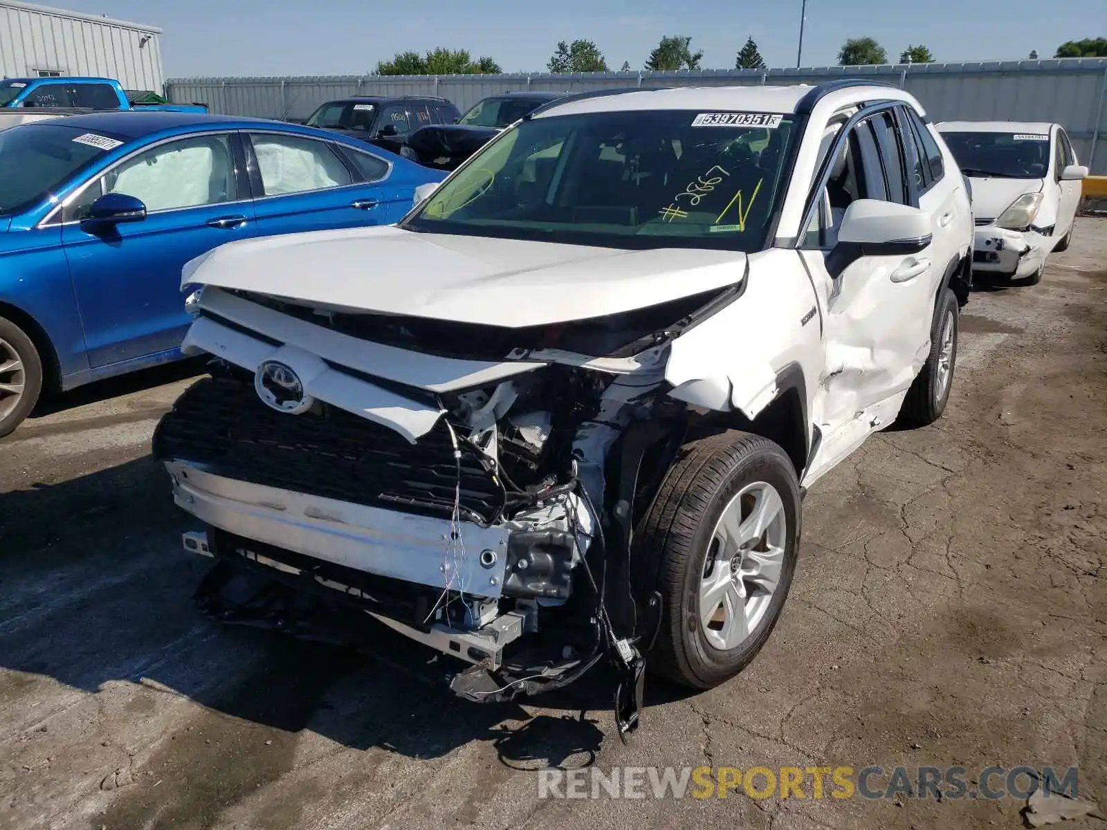 2 Photograph of a damaged car JTMM6RFV0LD002867 TOYOTA RAV4 2020