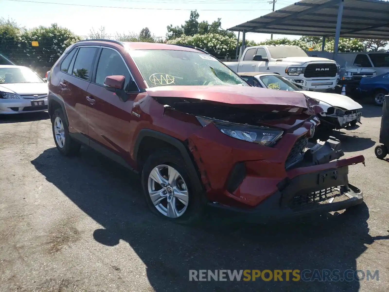 1 Photograph of a damaged car JTMMWRFV9LD067135 TOYOTA RAV4 2020